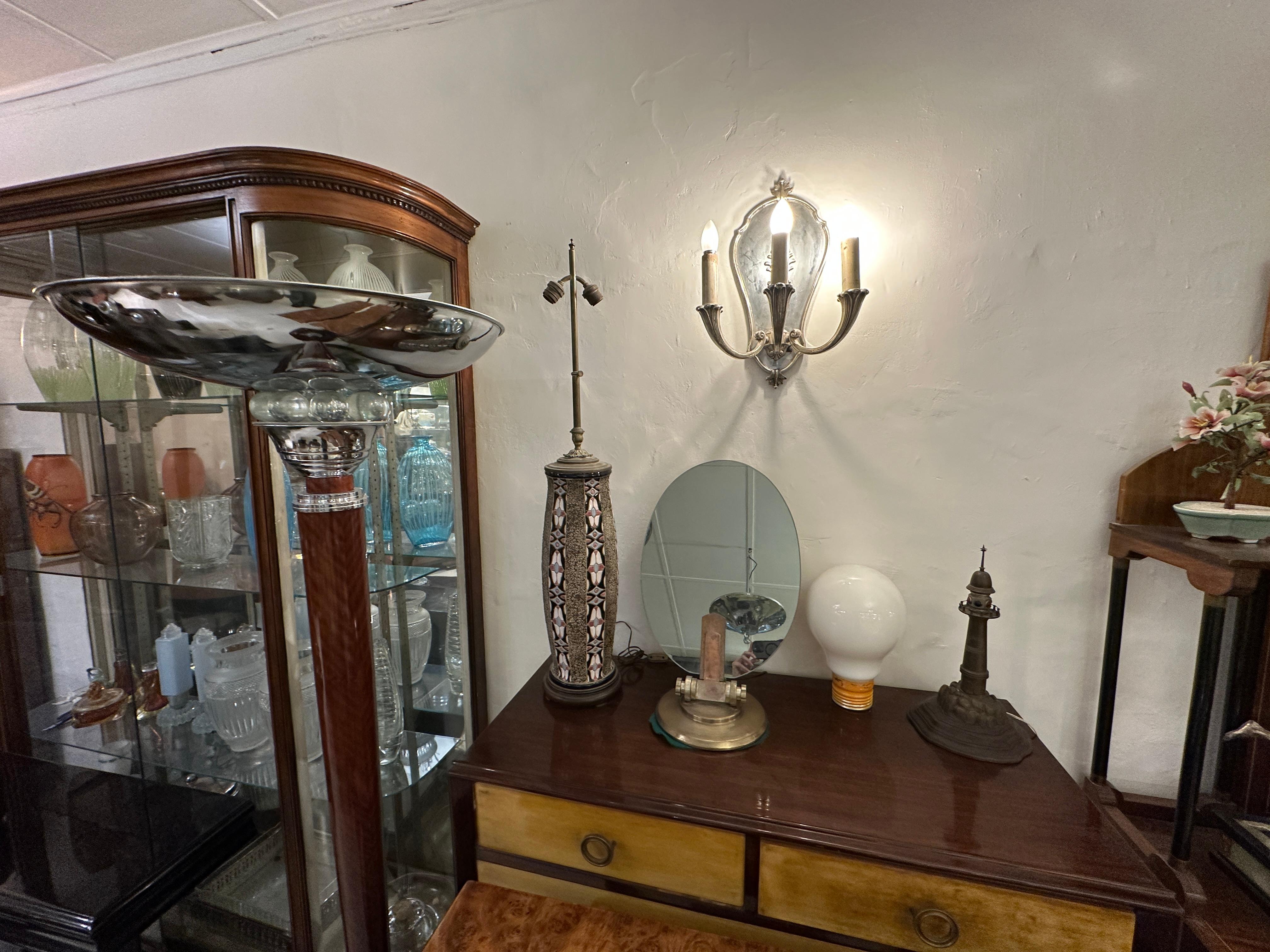 2 Apliques de bronce plateado,  Francés, 1920, Estilo: Art Déco en venta 8