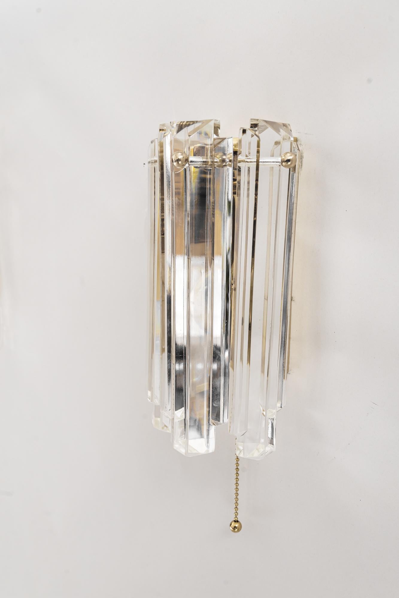 Mid-Century Modern 2 Sconces Vienna, Around 1920s For Sale