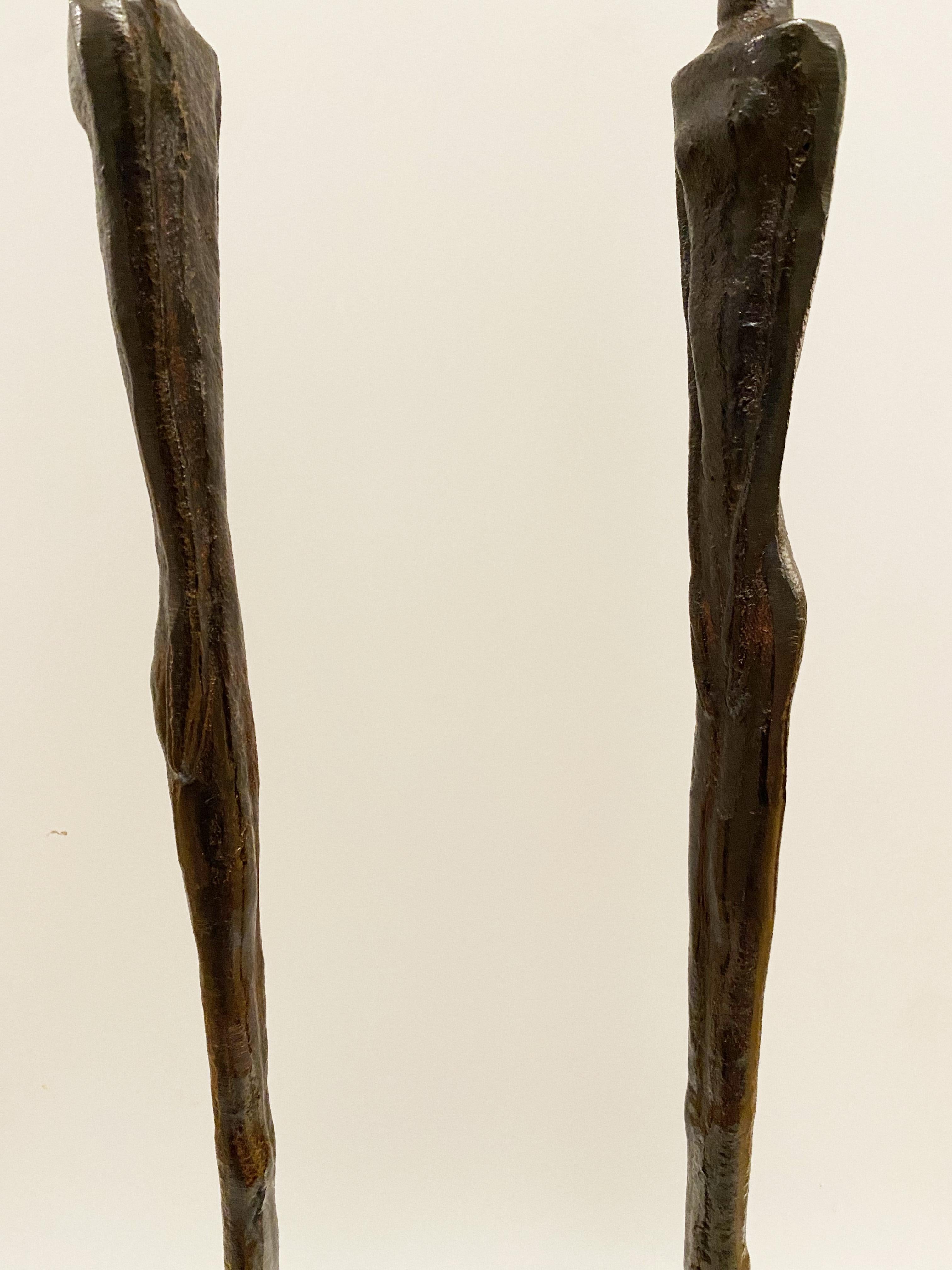 2 lampes Art déco sculpturales attribuées à Alberto Giacometti, Porta Romana, années 2000 en vente 5