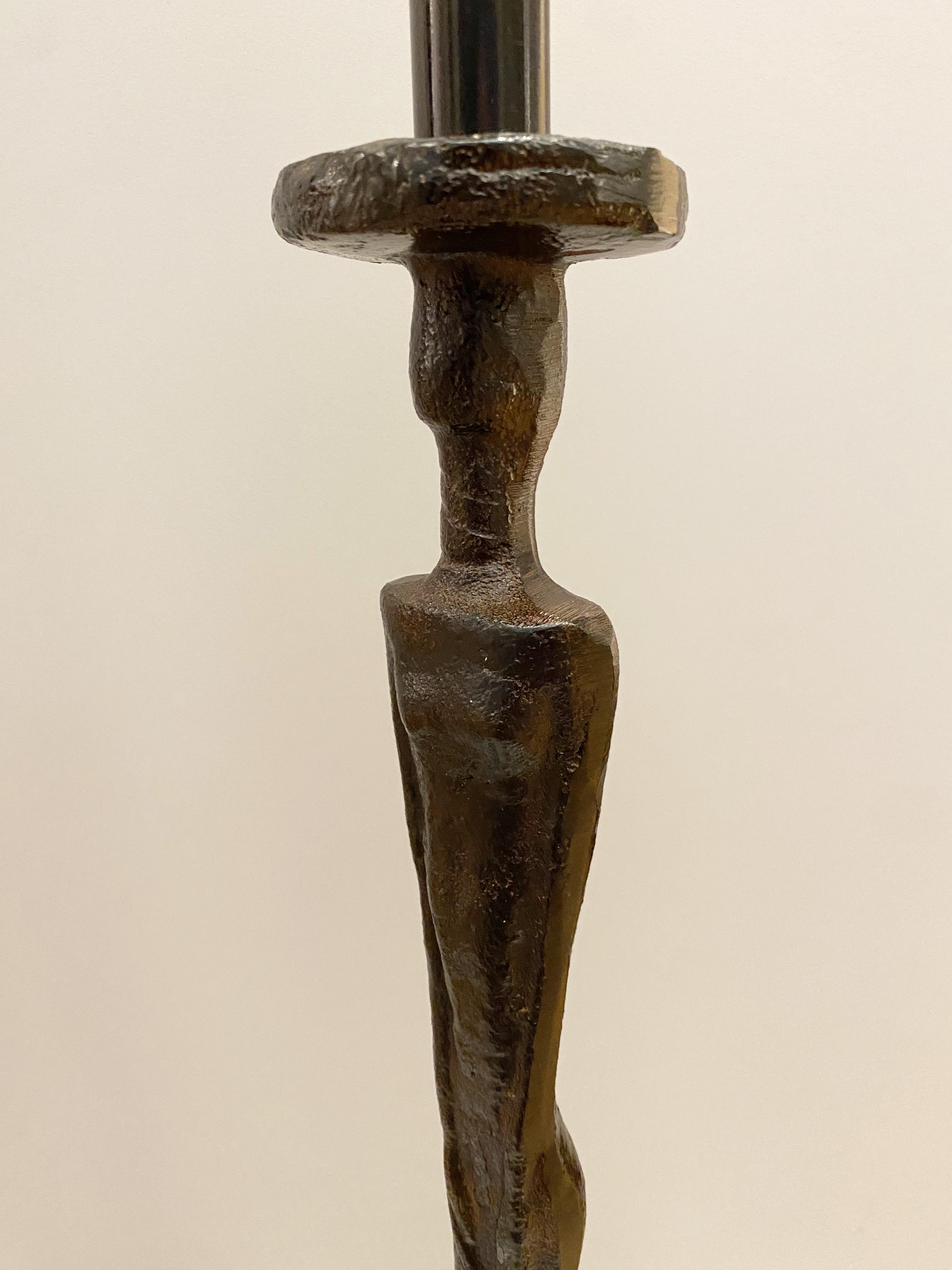 2 lampes Art déco sculpturales attribuées à Alberto Giacometti, Porta Romana, années 2000 en vente 6