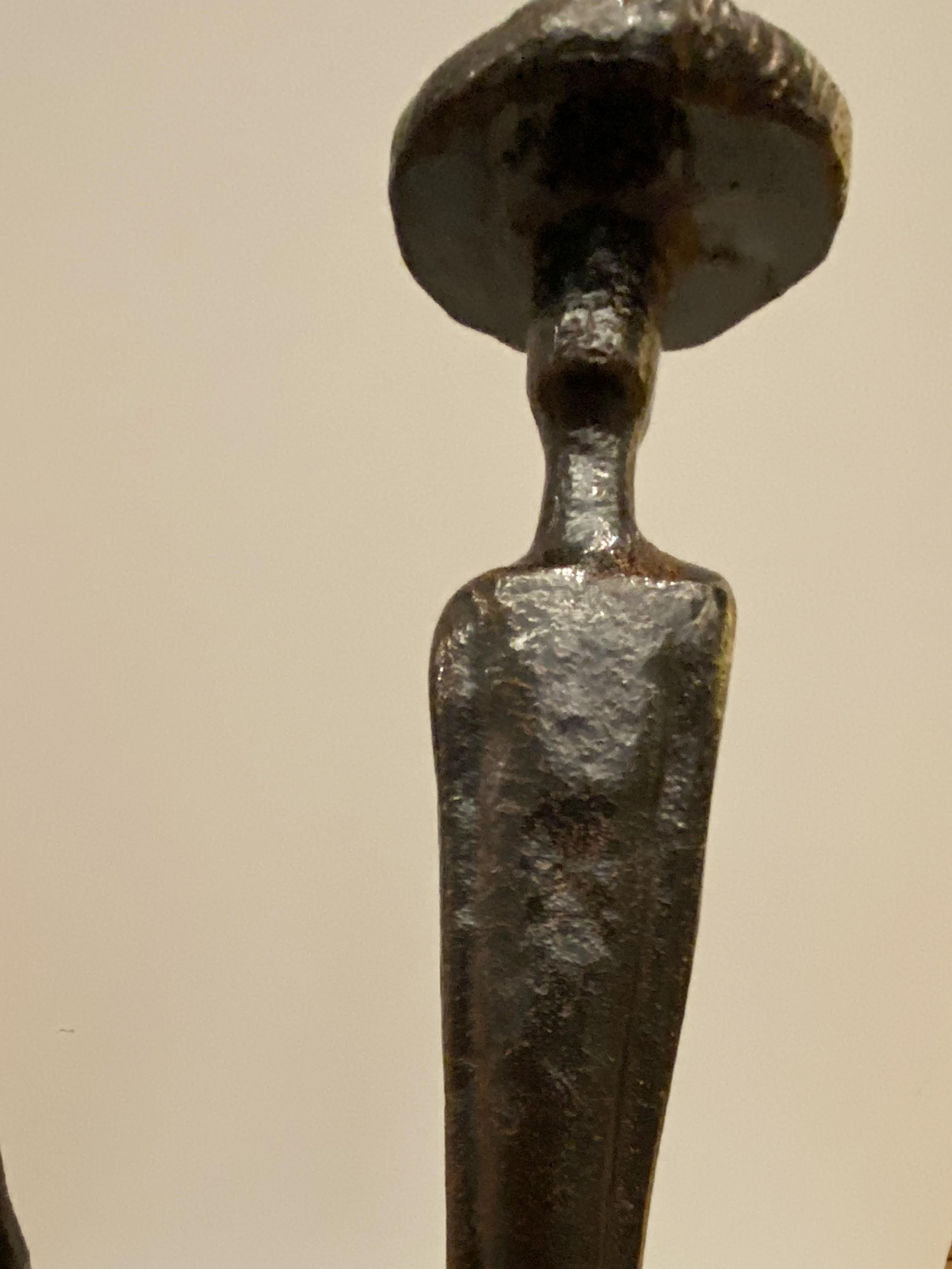 2 lampes Art déco sculpturales attribuées à Alberto Giacometti, Porta Romana, années 2000 en vente 7