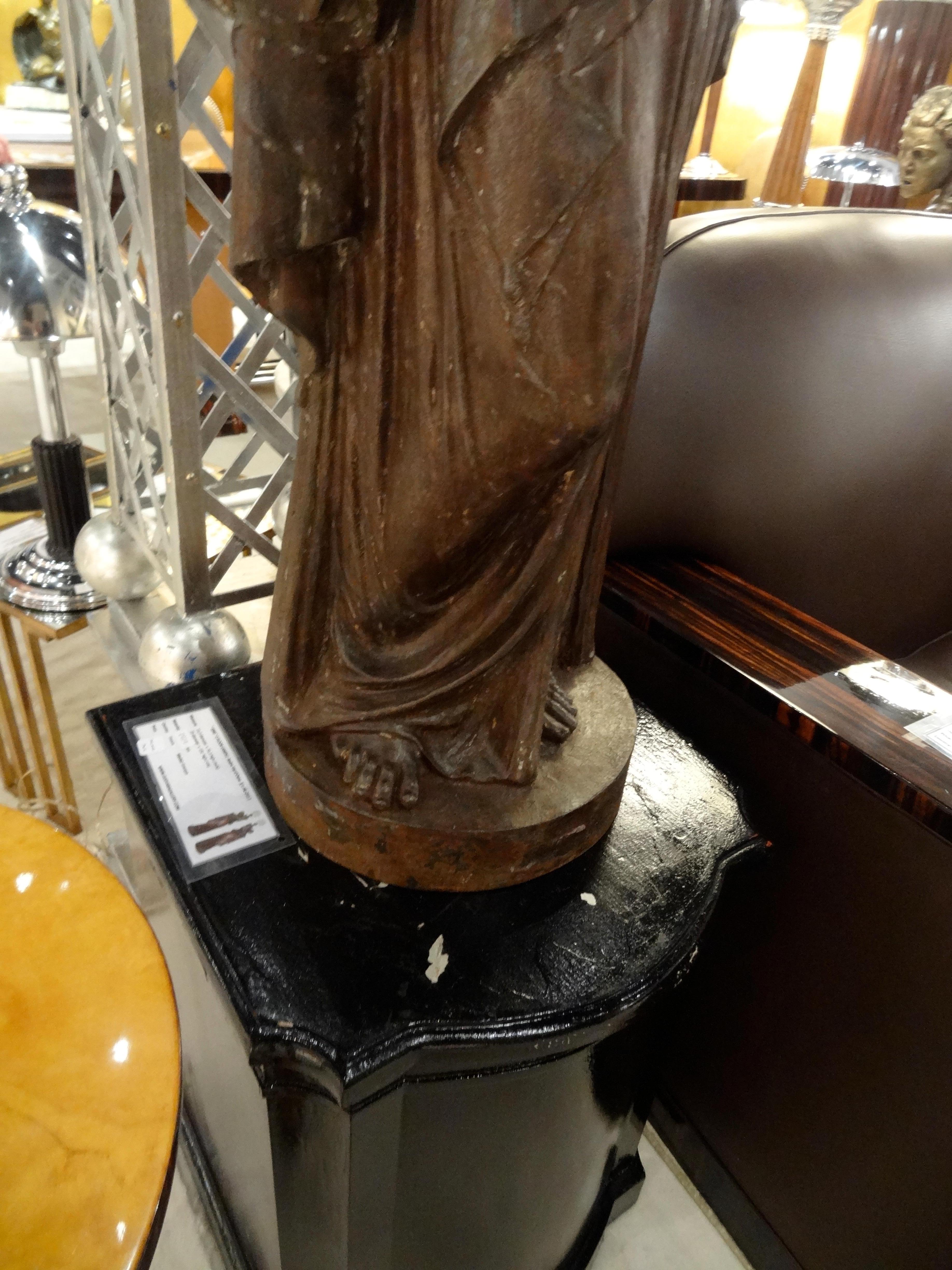 2 Skulpturen von Frauen mit Licht von Val D'Osne 1889 „Freier Versand in Florida“ im Angebot 9
