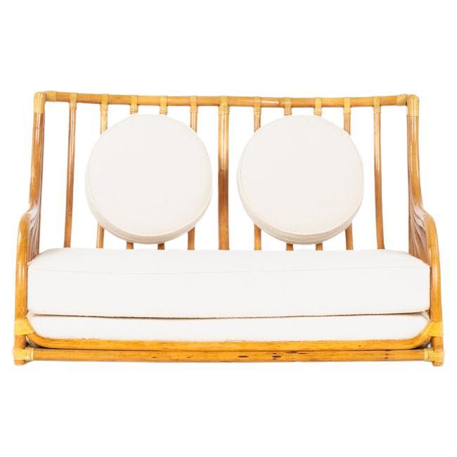 2-seat sofa in bamboo by Roche Bobois, 1960 For Sale