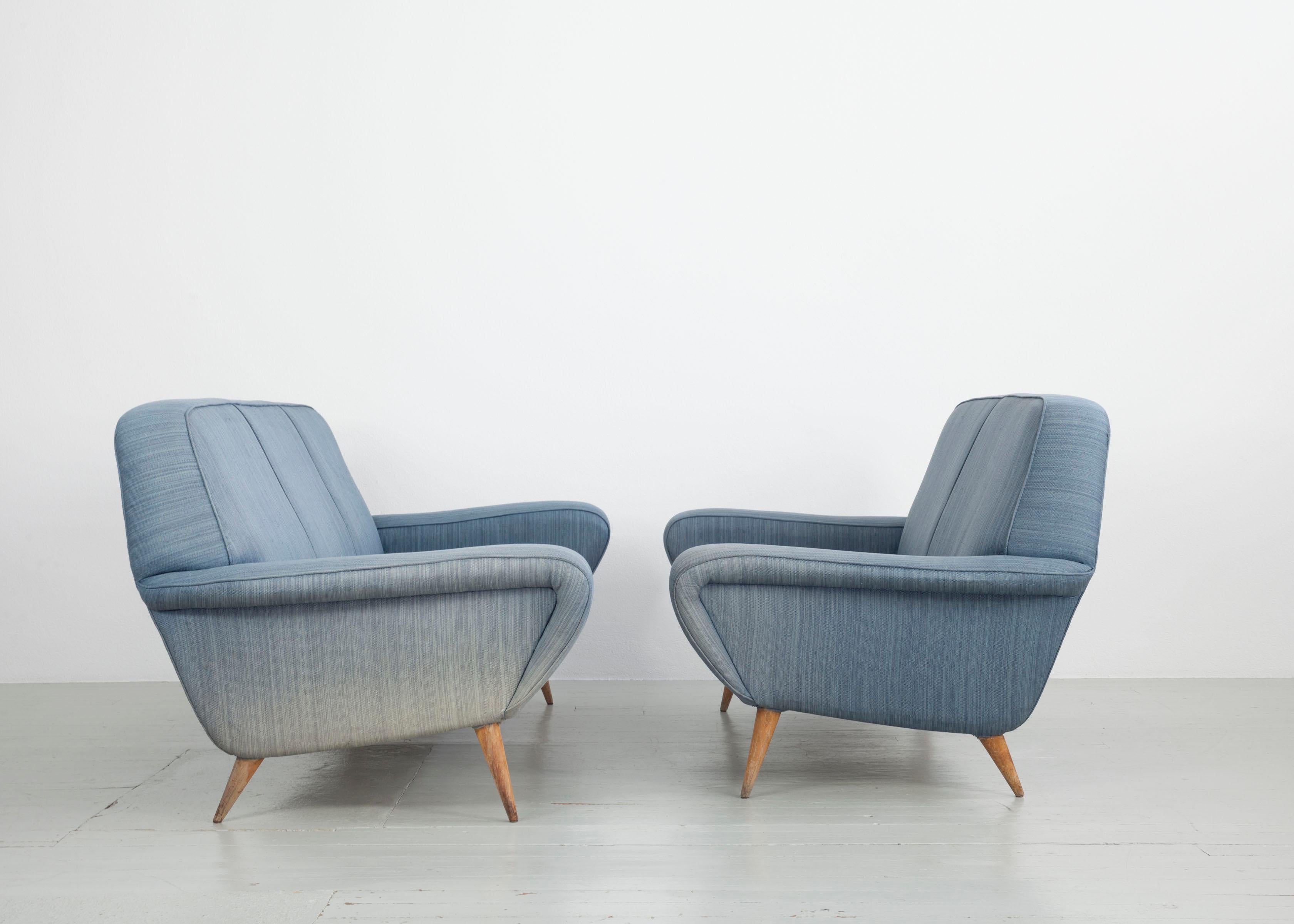 2-Sitz-Sofa Modell „830“, Design Gianfranco Frattini, Cassina, 1950er Jahre im Angebot 4
