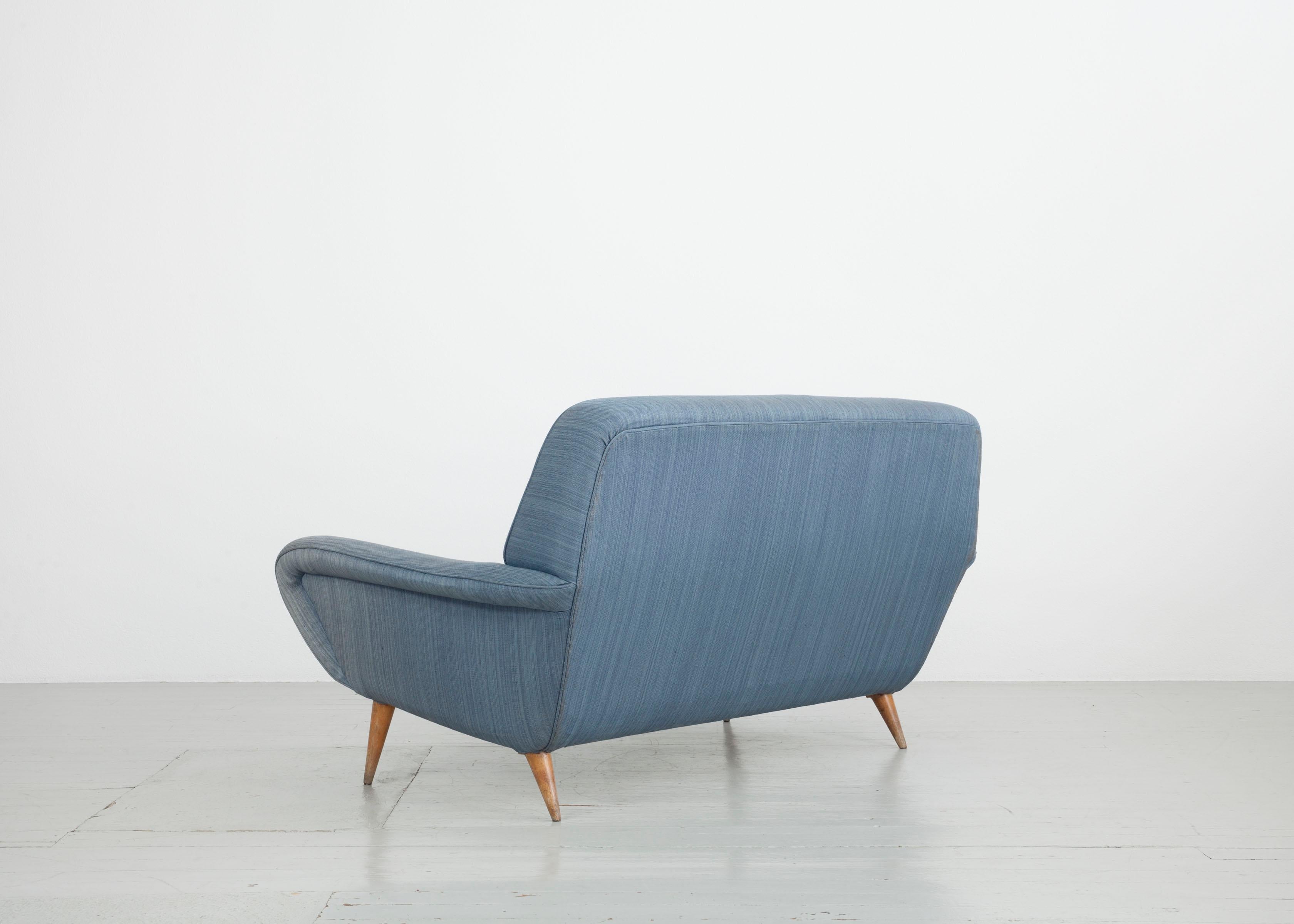 2-Sitz-Sofa Modell „830“, Design Gianfranco Frattini, Cassina, 1950er Jahre im Angebot 1