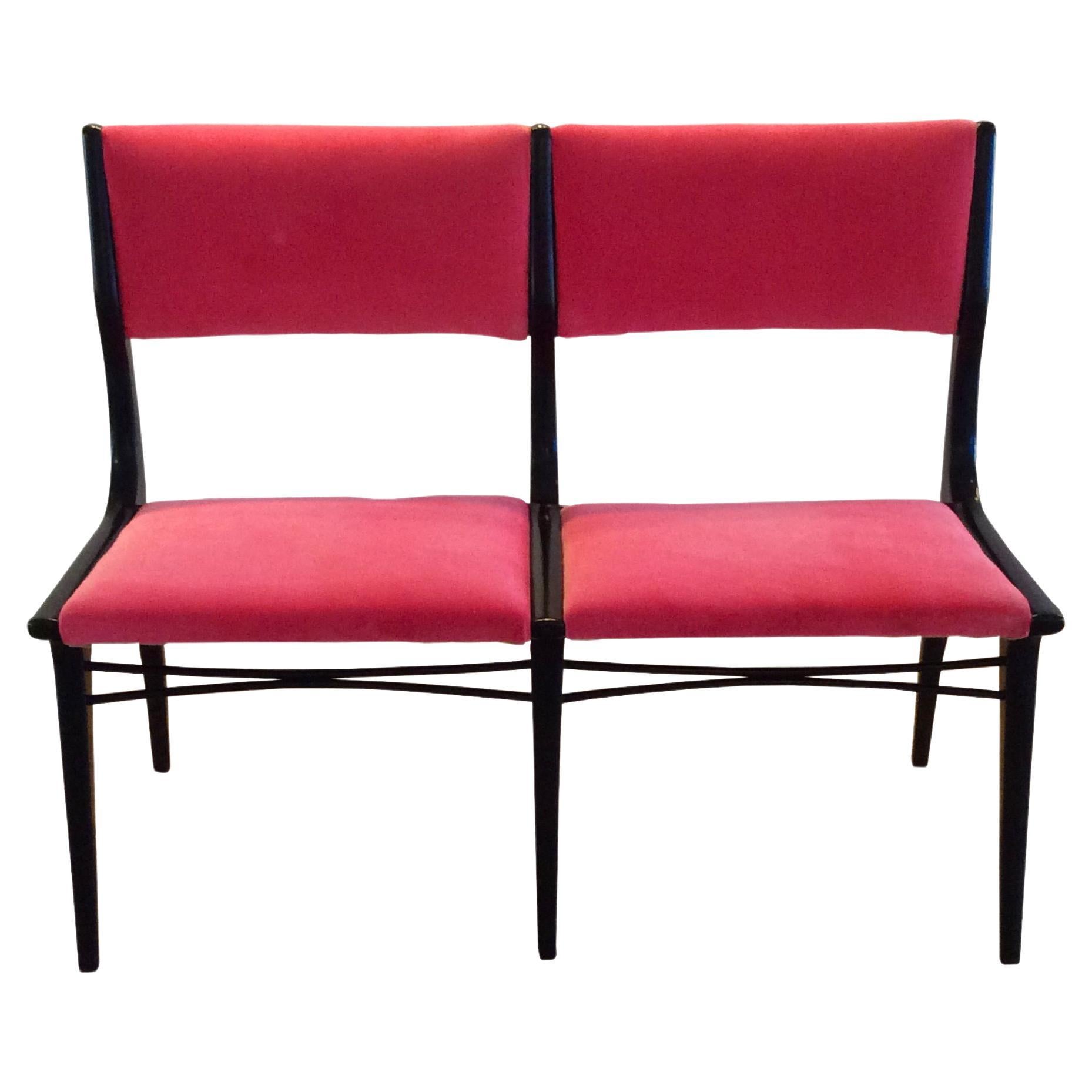 2-Seater Banquette, Attribued to Carlo de Carli, 1950s