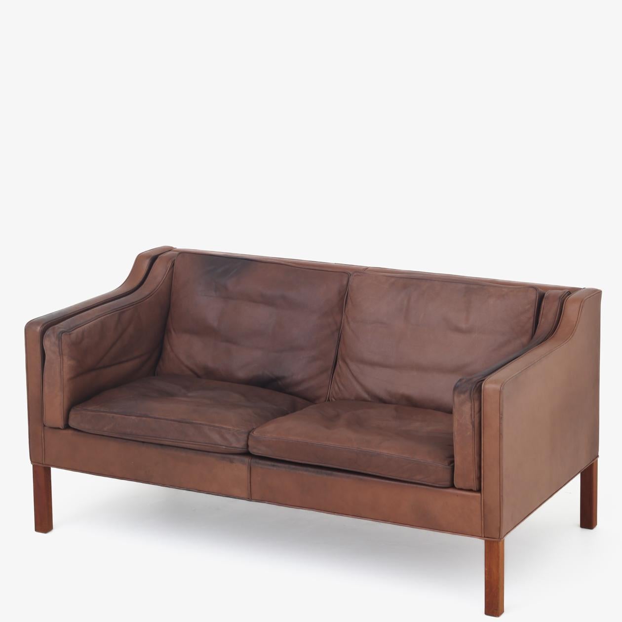 Leather 2 Seater by Børge Mogensen