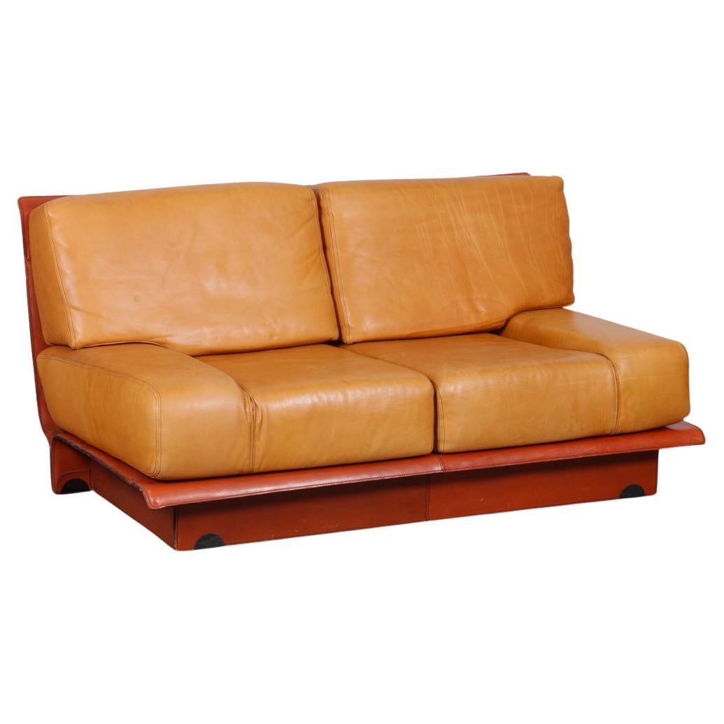 Divano a 2 posti in pelle di Gérard Gérard, anni
70