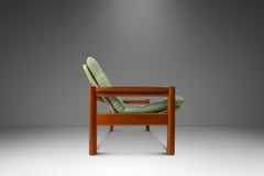2- Seater Loveseat in Solid Teak & Original Fabric, Domino Møbler, Denmark, 1970