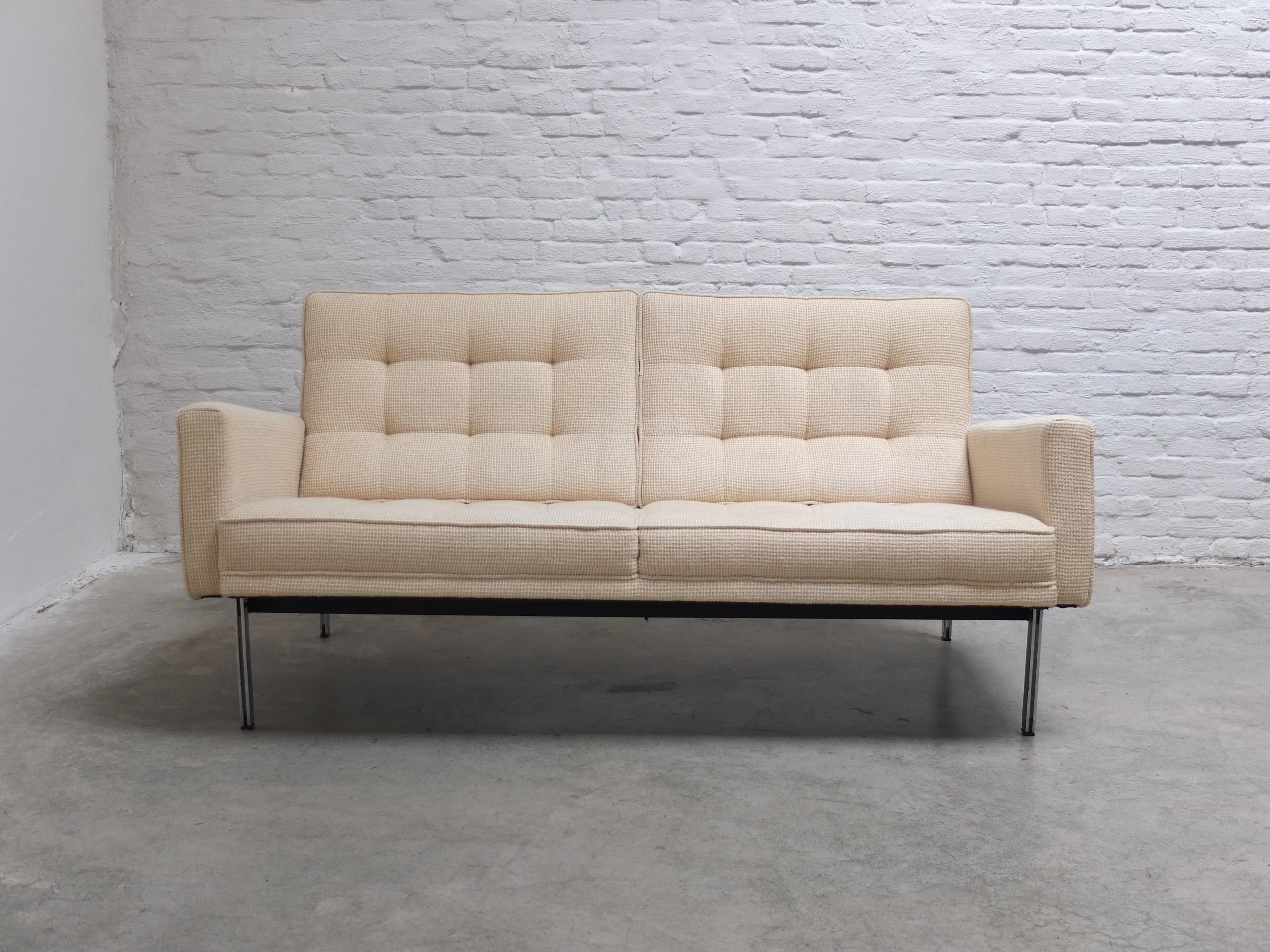 2-Sitzer-Sofa „Parallel Bar“ von Florence Knoll für Knoll International, 1954 (Moderne der Mitte des Jahrhunderts) im Angebot