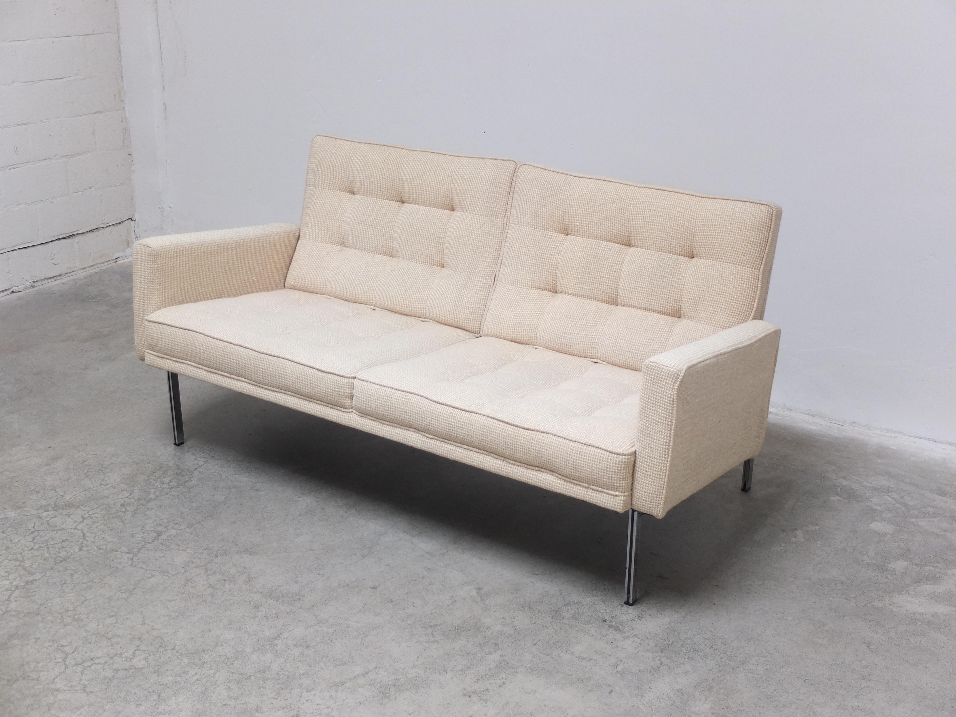 2-Sitzer-Sofa „Parallel Bar“ von Florence Knoll für Knoll International, 1954 (20. Jahrhundert) im Angebot