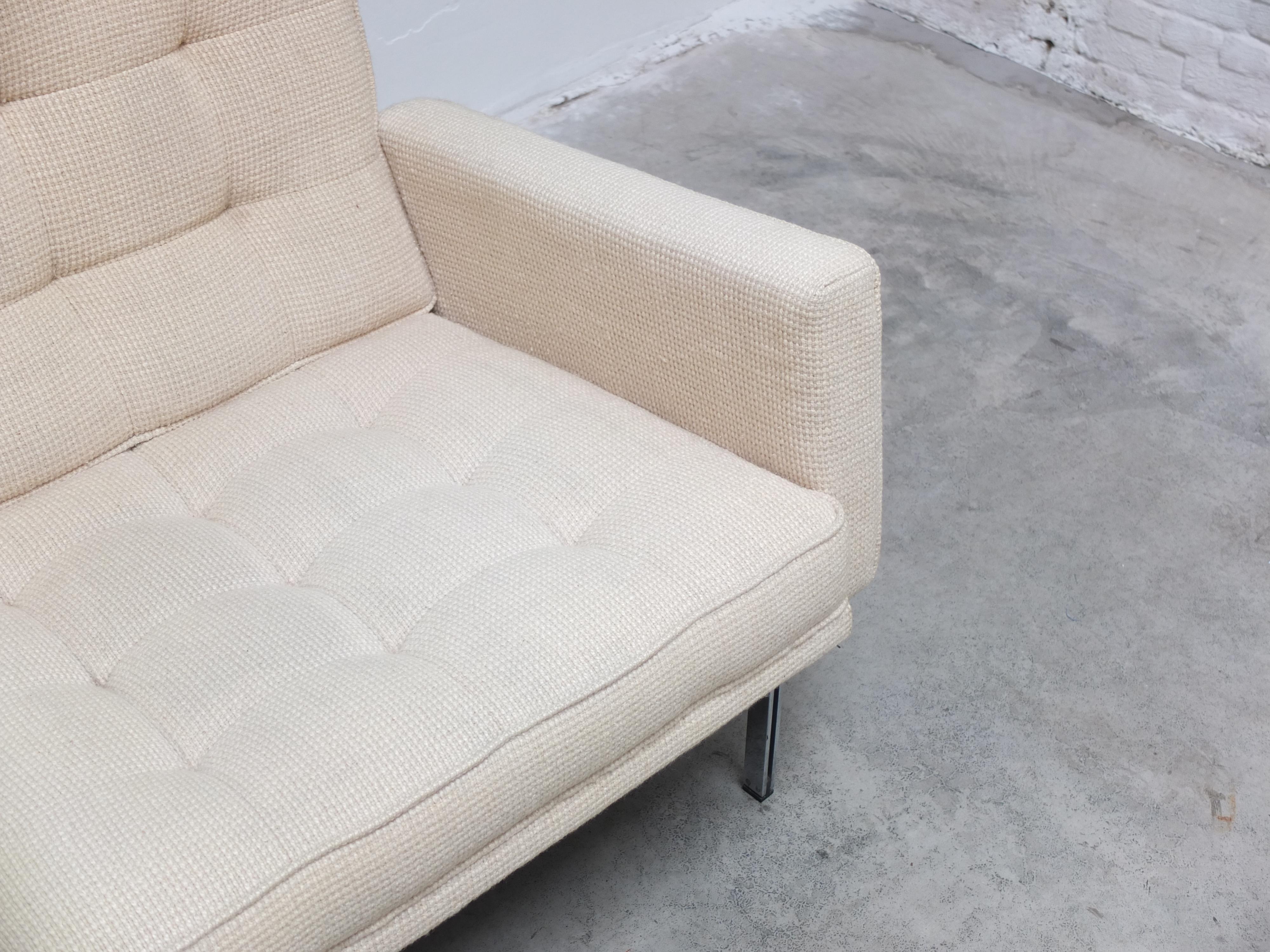 2-Sitzer-Sofa „Parallel Bar“ von Florence Knoll für Knoll International, 1954 (Metall) im Angebot