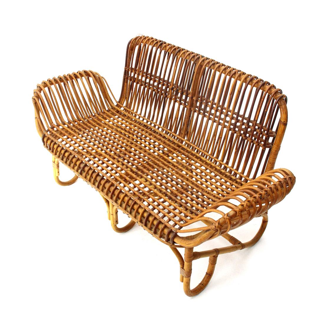 2-Seat Rattan Sofa For Sale 3