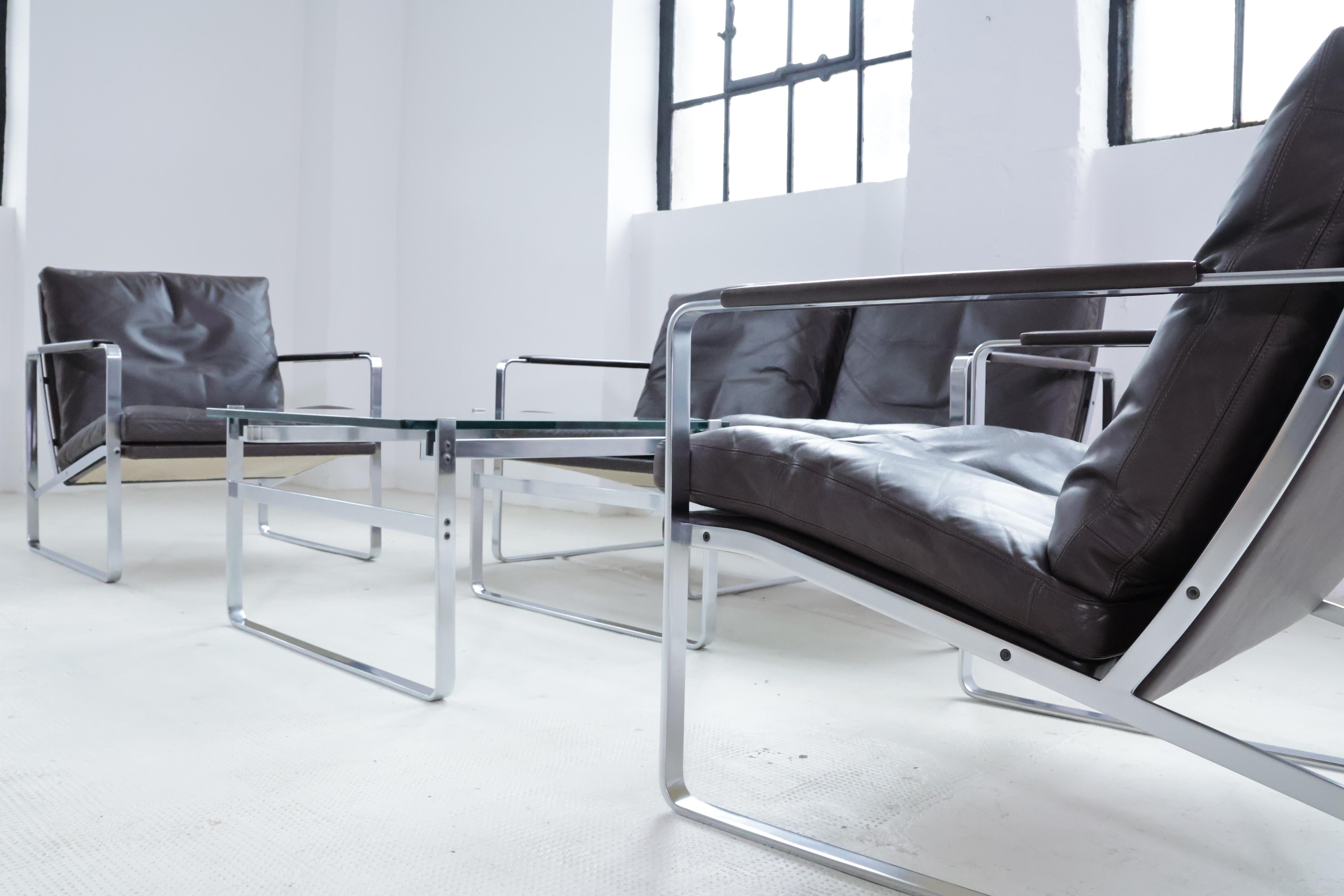 Metal 2-seater sofa by Preben Fabricius & Jørgen Kastholm for Arnold Exclusiv For Sale