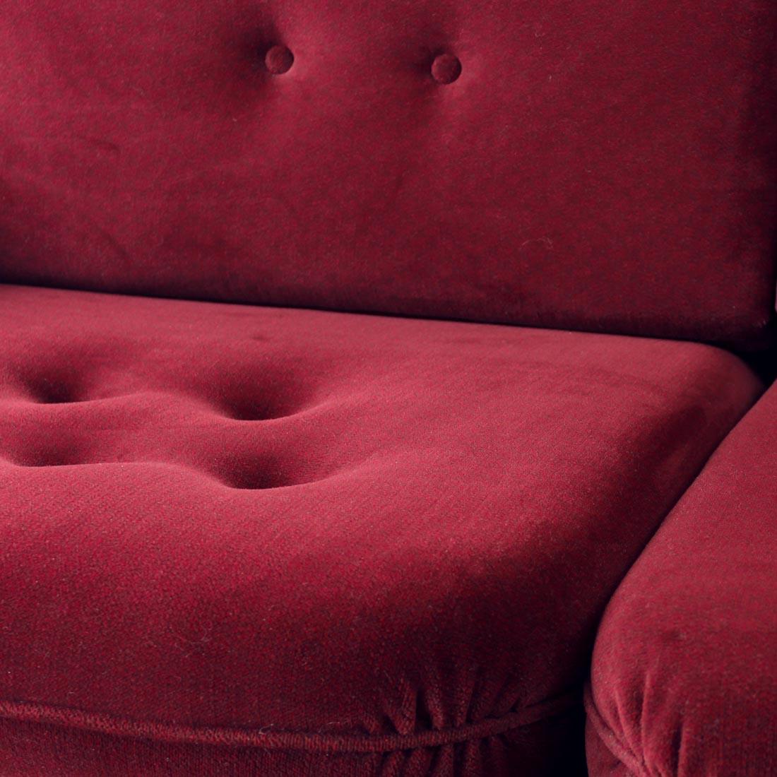 2sitzer-Sofa aus Hikor Pisek aus Samt, Tschechoslowakei 1980er Jahre im Zustand „Hervorragend“ im Angebot in Zohor, SK