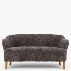 2-seater sofa in lambskin by Flemming Lassen