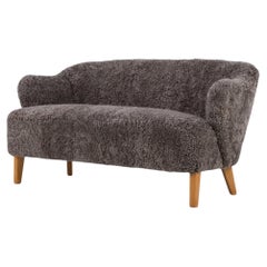 2-seater sofa in lambskin by Flemming Lassen