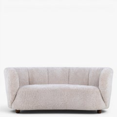 2 seater sofa in lambskin