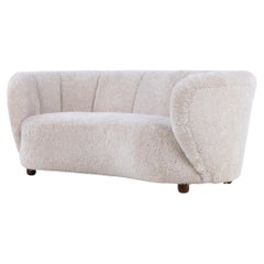2 seater sofa in lambskin