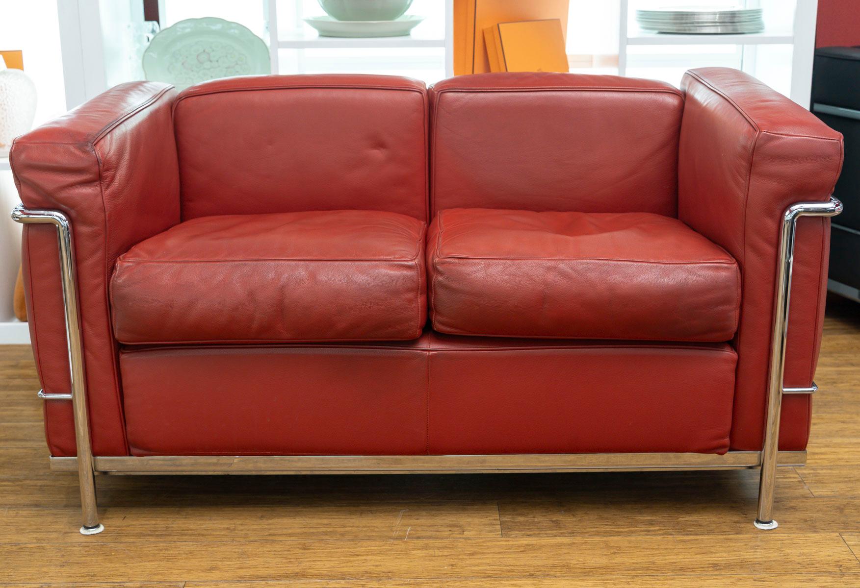 Sofá de 2 plazas - Le Corbusier, Jeanneret, Perriand para Cassina en venta 8