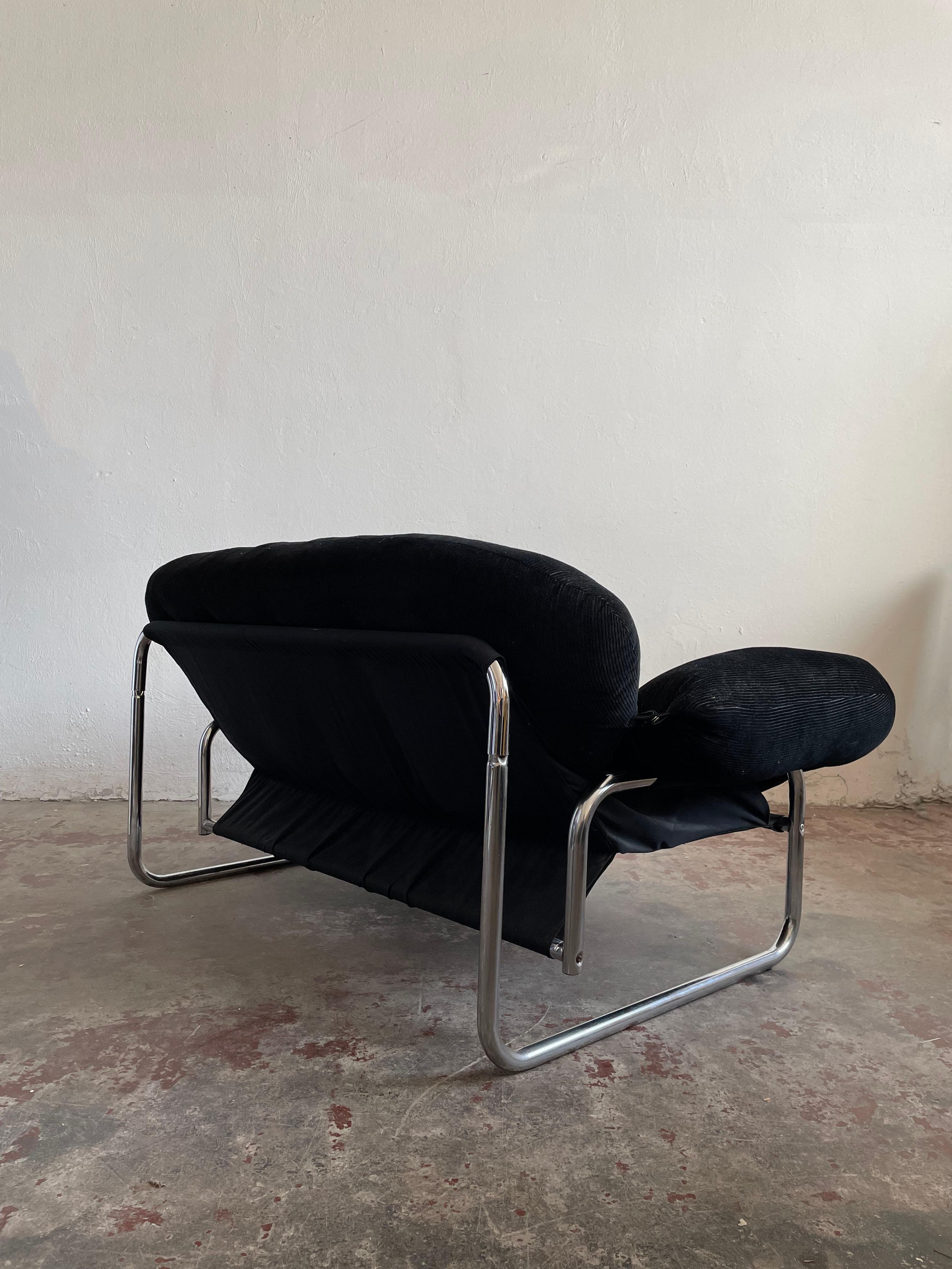 20th Century 2-Seater Sofa, Lounge Chair, Swed Form, Sweden 1970s, by Johan Bertil Häggström