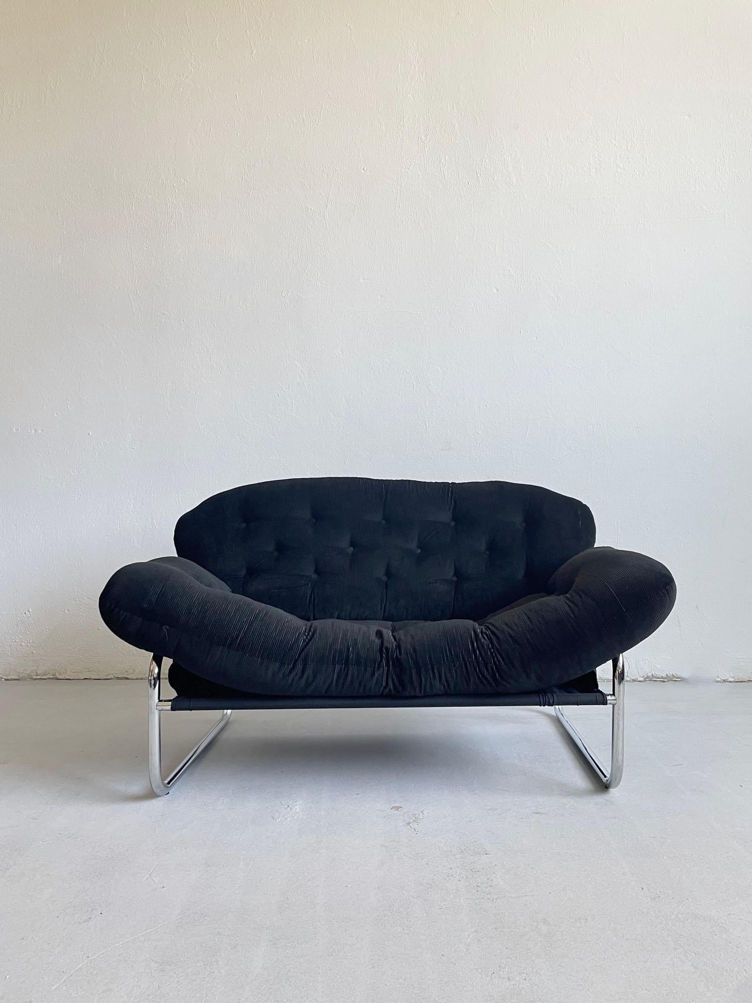 Late 20th Century 2-Seater Sofa, Loveseat, Swed Form, Sweden 1970s, by Johan Bertil Häggström For Sale