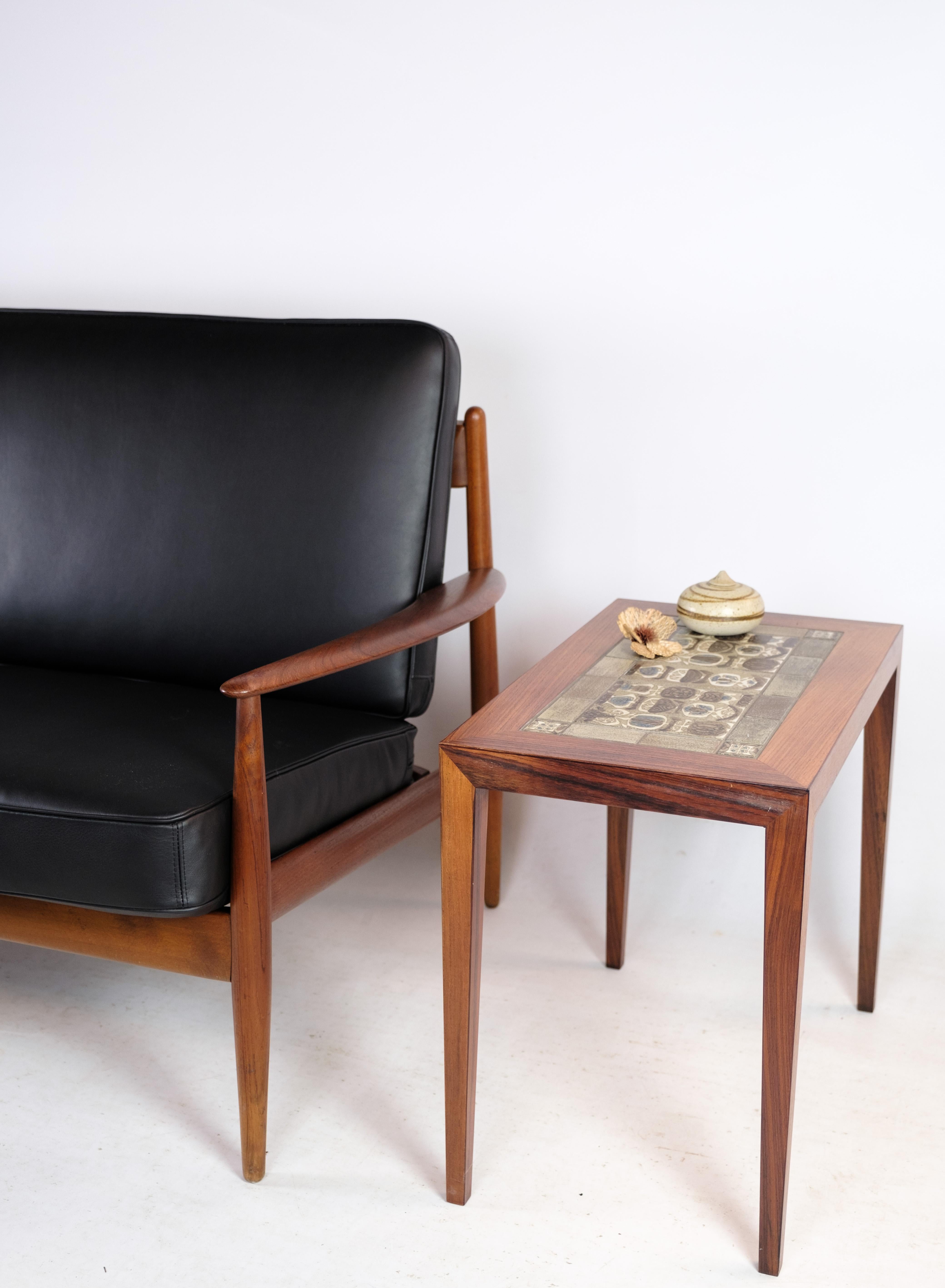 2 Seater Sofa Model 118 Made With a Teak Frame By Grete Jalk From 1960s For Sale 5