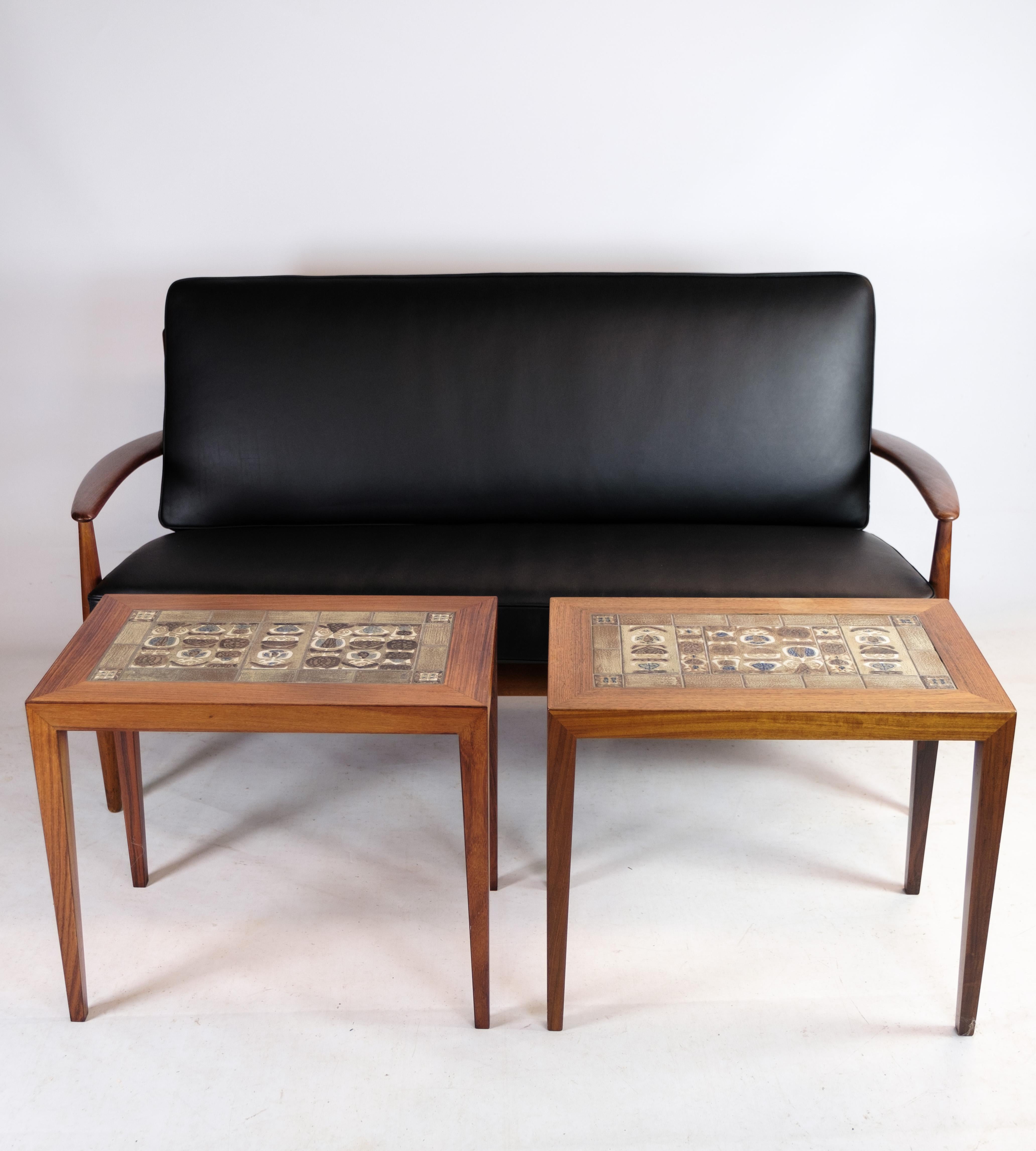 2 Seater Sofa Model 118 Made With a Teak Frame By Grete Jalk From 1960s For Sale 7