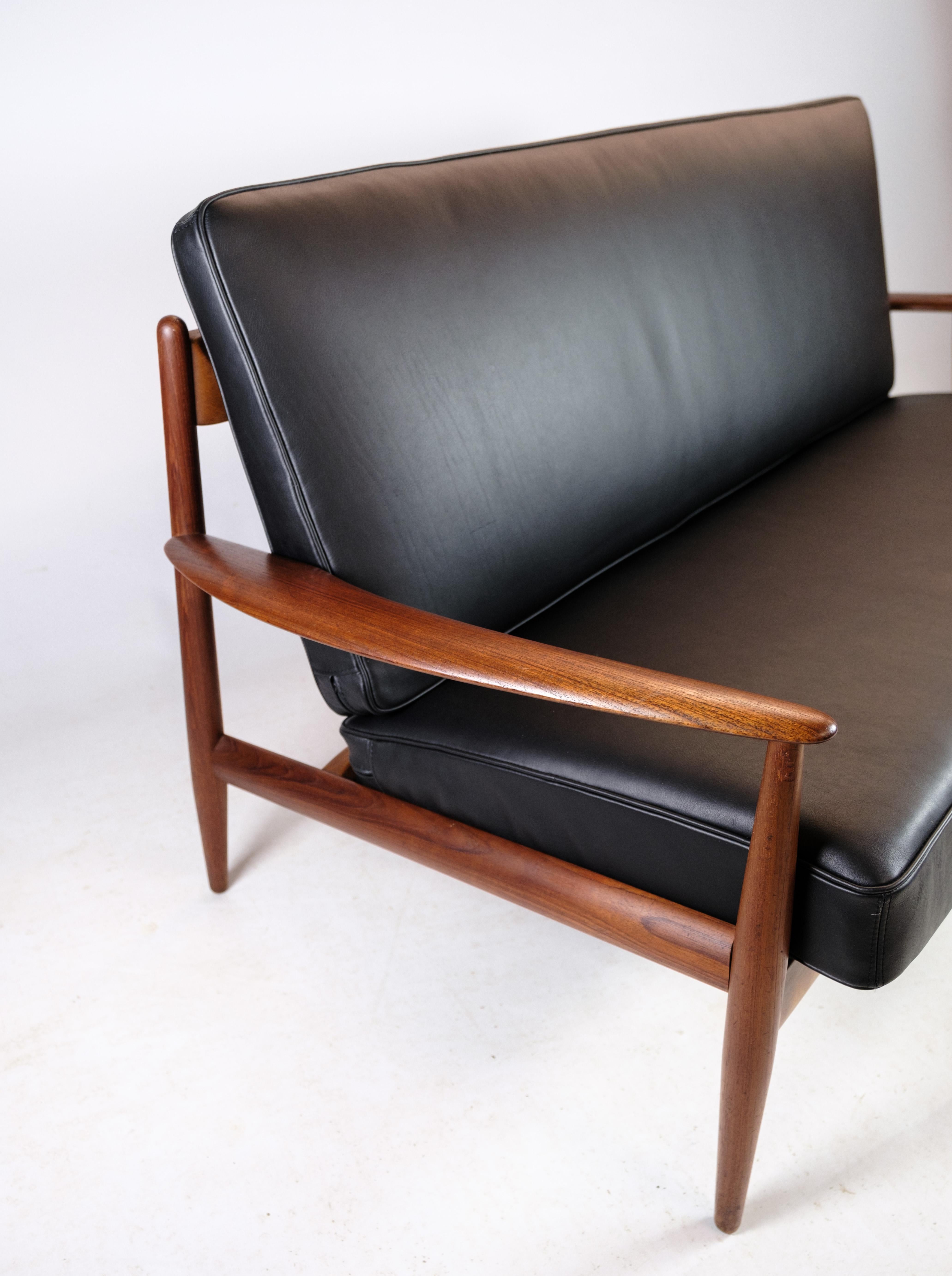 2 Seater Sofa Model 118 Made With a Teak Frame By Grete Jalk From 1960s For Sale 8