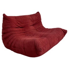 2 Seater Togo by Michel Ducaroy for Ligne Roset in Original Red Fabric