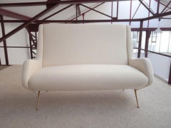 2 Seats Sofa by Aldo Morbelli for ISA Bergamo, Italy 1950s