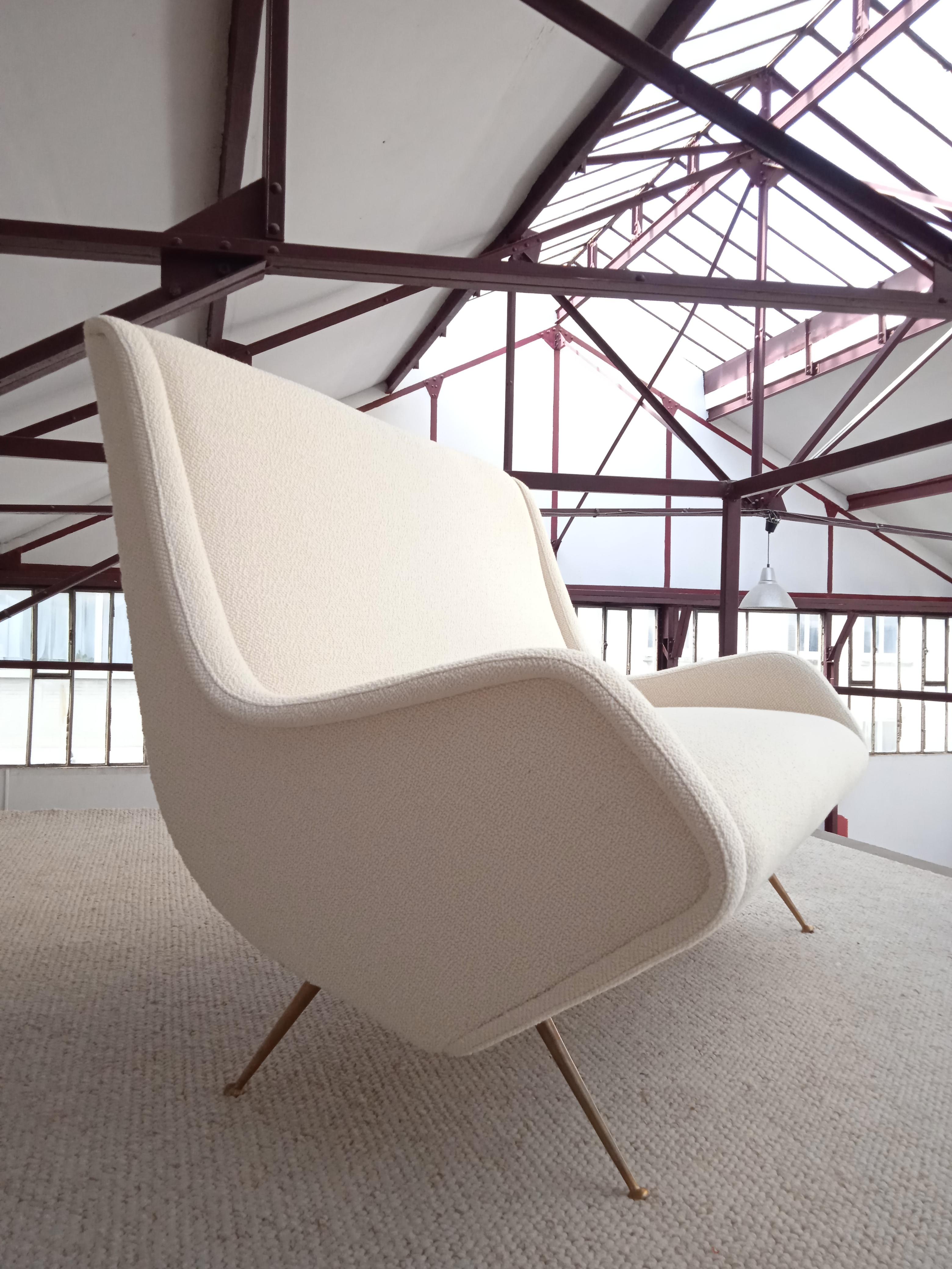 Mid-Century Modern 2 Seats Sofa by Aldo Morbelli for ISA Bergamo, Italy 1950s