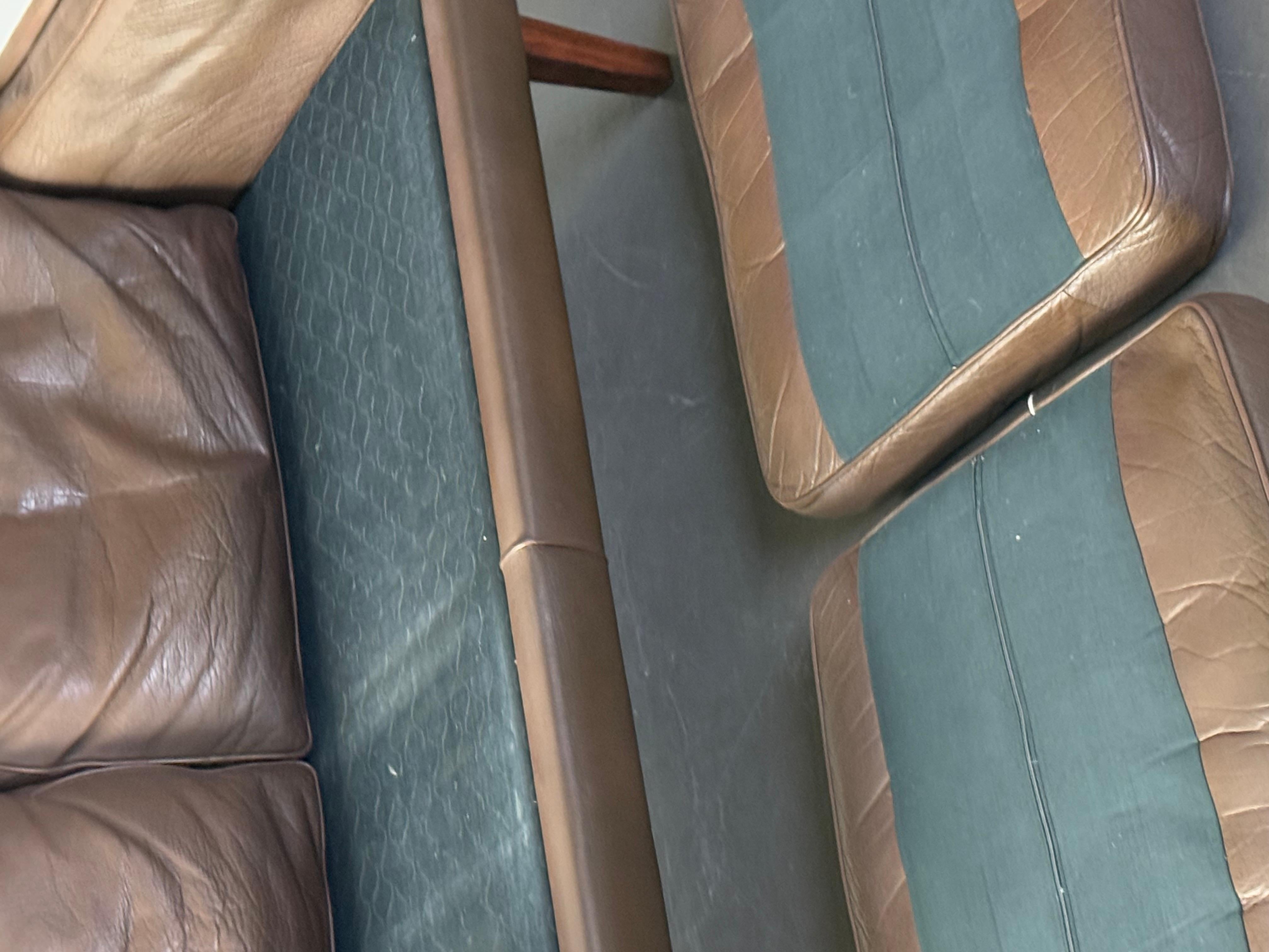 2-sitziges Sofa in braunem Leder, Illum Wikkelso für Holger Christiansen im Angebot 5