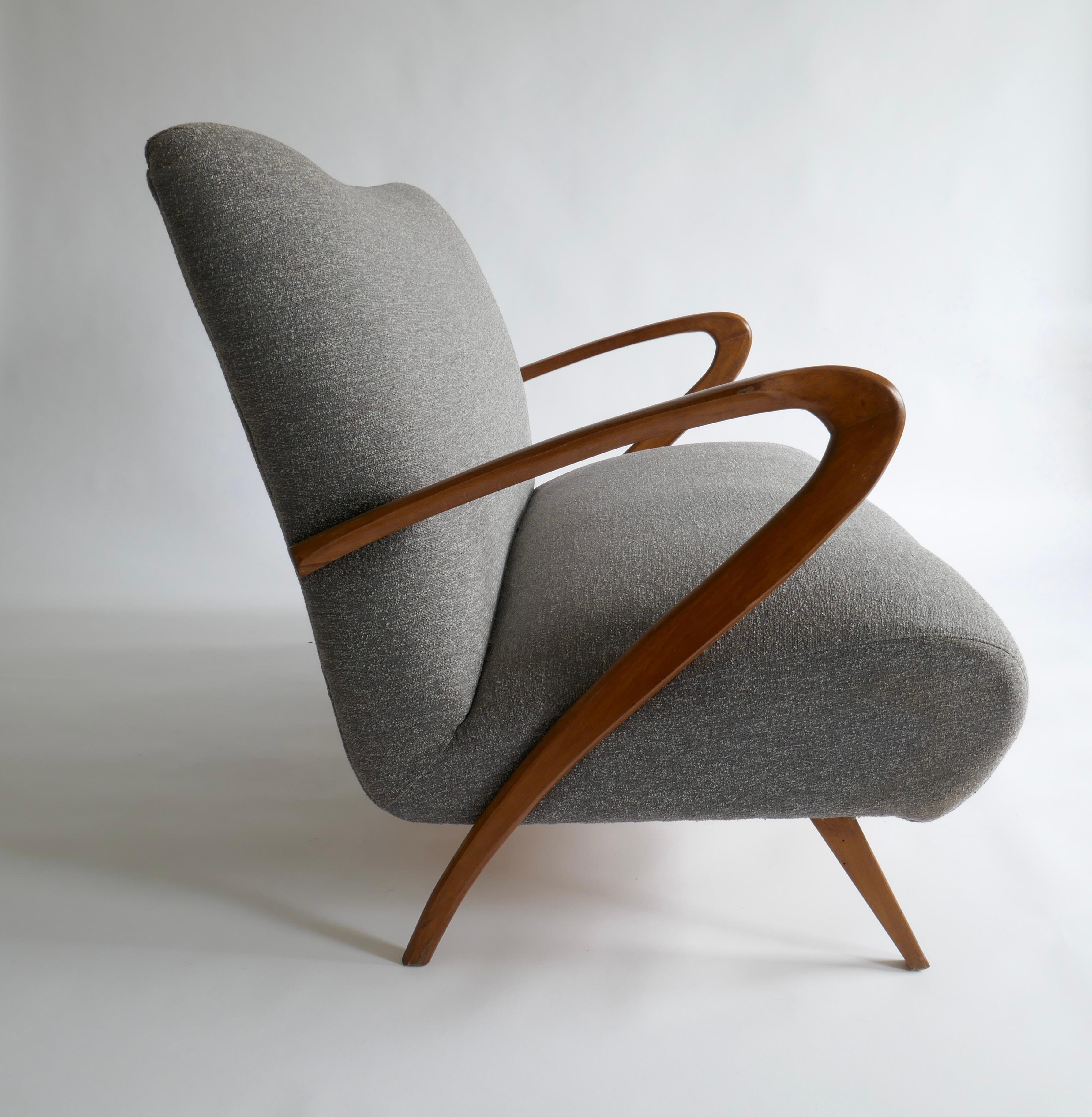 2 Sitzen-Sofa /Settee im Stil von Paolo Buffa, Italien, 1950er Jahre (Italienisch) im Angebot