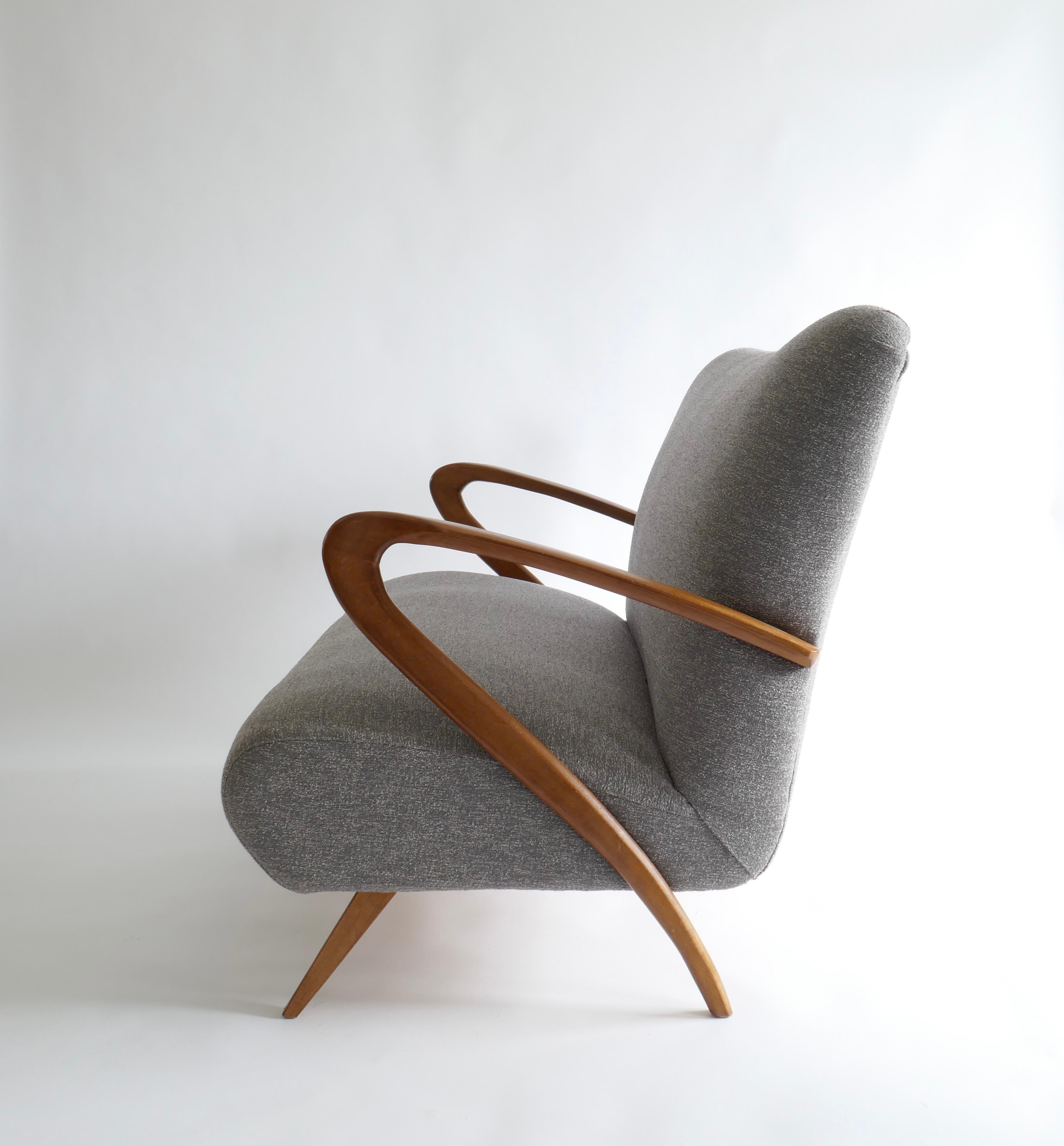 2 Sitzen-Sofa /Settee im Stil von Paolo Buffa, Italien, 1950er Jahre (Polster) im Angebot