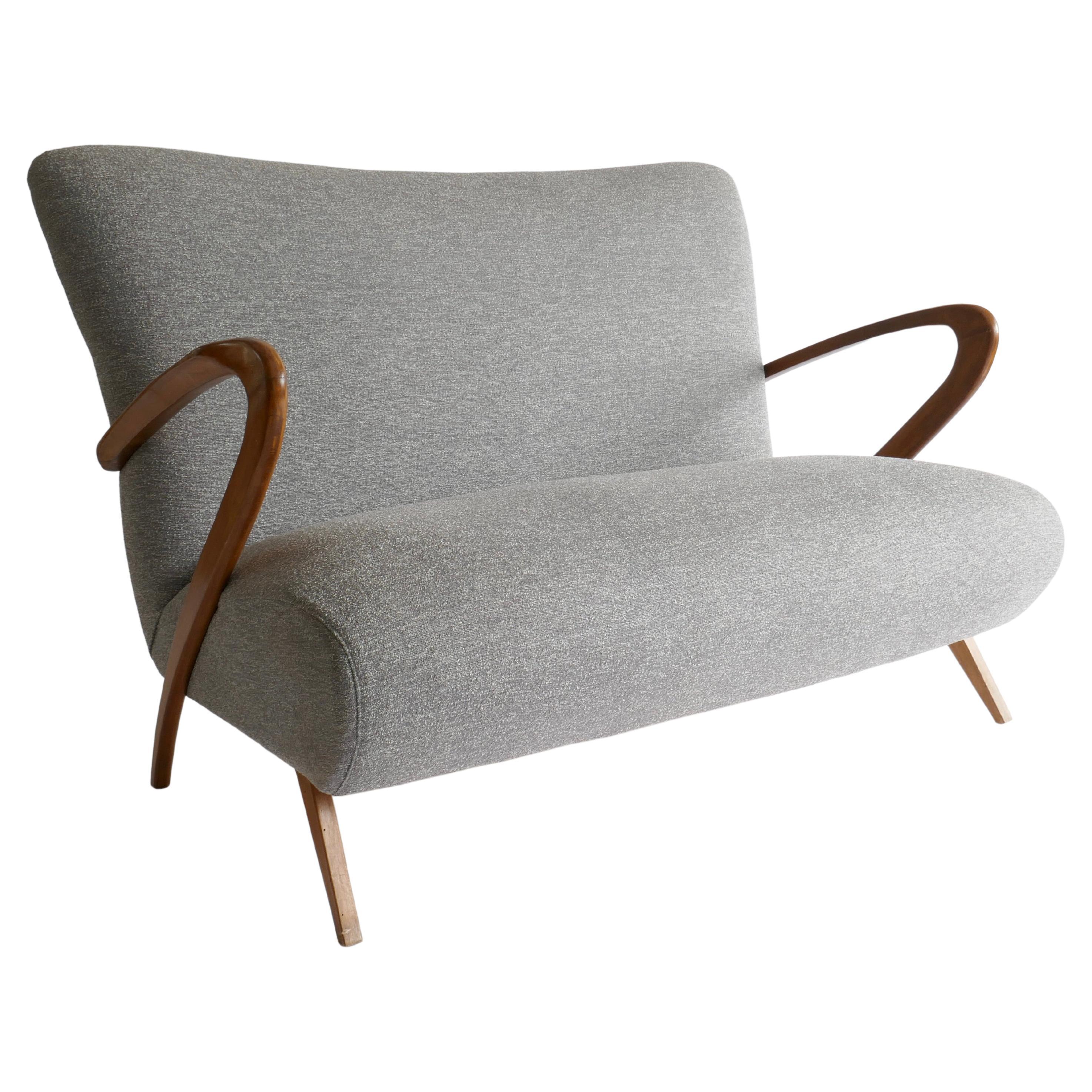 2 Sitzen-Sofa /Settee im Stil von Paolo Buffa, Italien, 1950er Jahre im Angebot