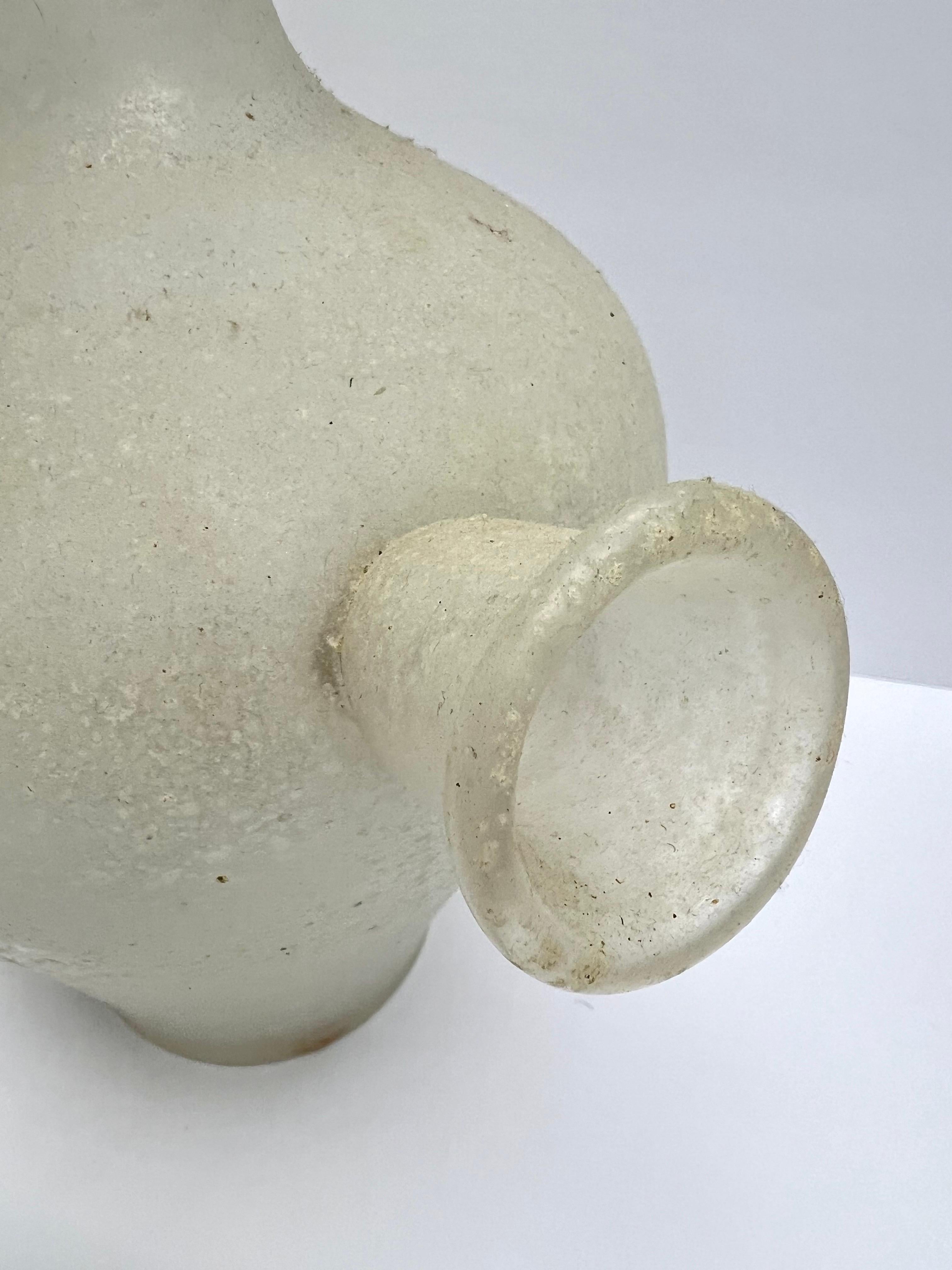 2 Seguso Murano-Kunstglas-Korroso-Skulptur-Gefäße aus Muranoglas im Angebot 4