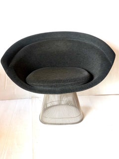 2 Sets of 2 Warren Platner Lounge Chairs in Mohair and Chrome Base