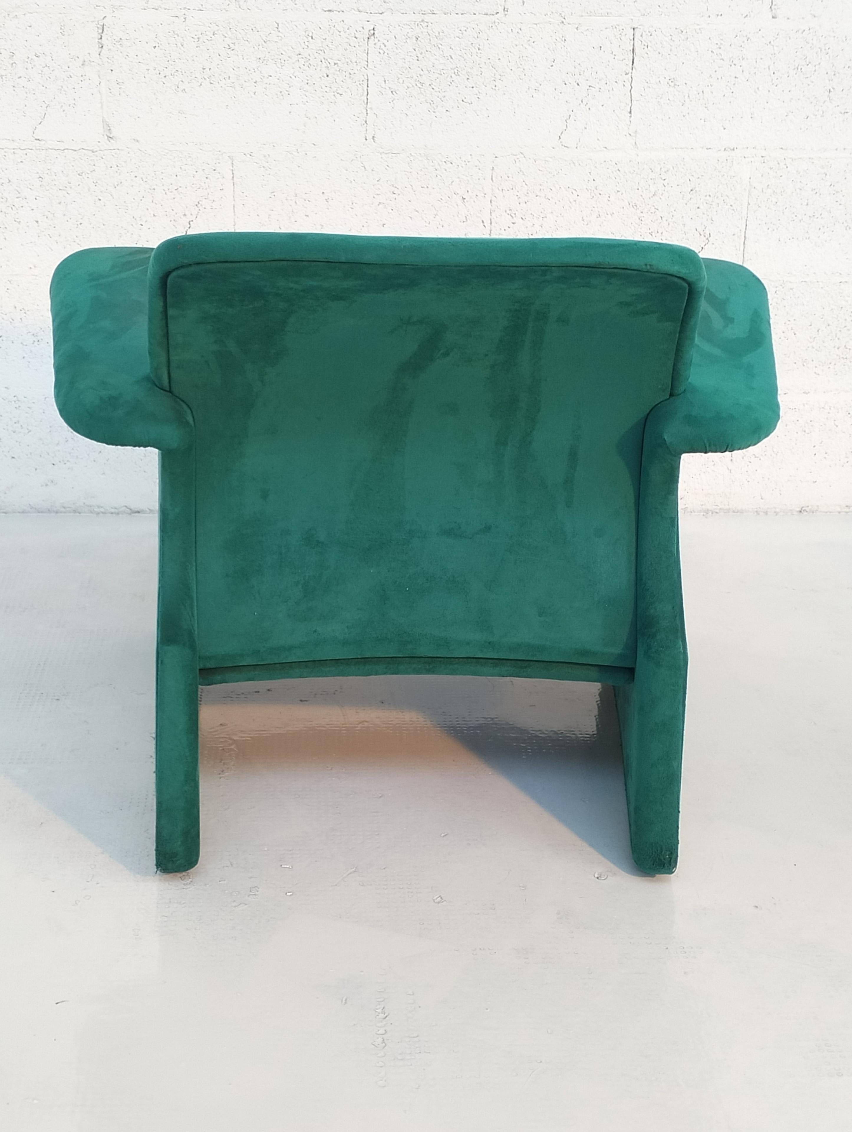 Fabric 2 Sforzesca armchairs by Studio Progetti Gavina for Simon 1980s 