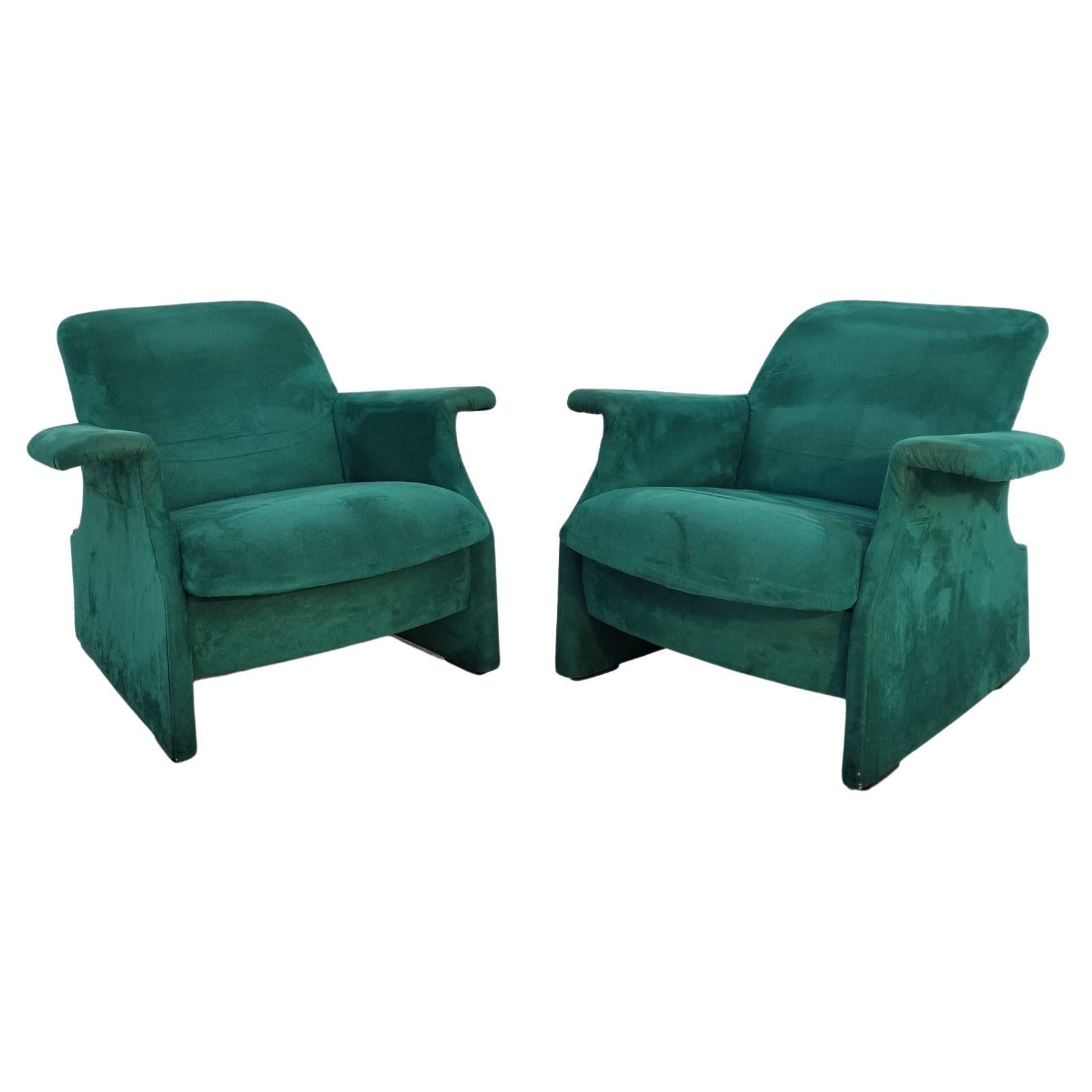 2 Sforzesca armchairs by Studio Progetti Gavina for Simon 1980s 