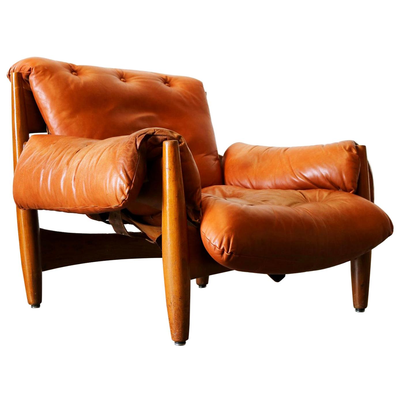 2 "Sheriff" Armchairs by Sergio Rodriguez from I.S.A. Bergamo Mid-Century Modern