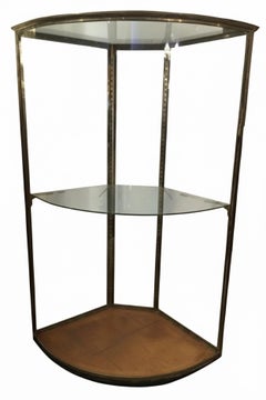 2 Showcases, Art Deco 1920, French, Materials: Iron, wood and Glass