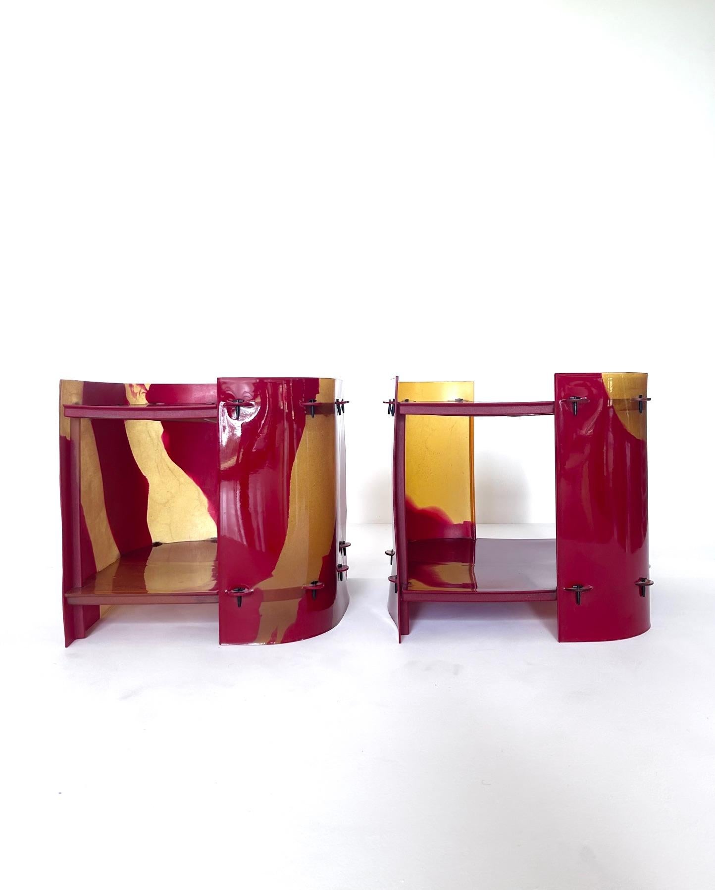 Italian 2 side tables Nobody's Perfect  by Gaetano Pesce, Zerodisegno, 2000s For Sale