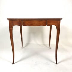 Two-Sided 1940s Fruitwood Carlhian Paris Decorative French Writing or Game Table