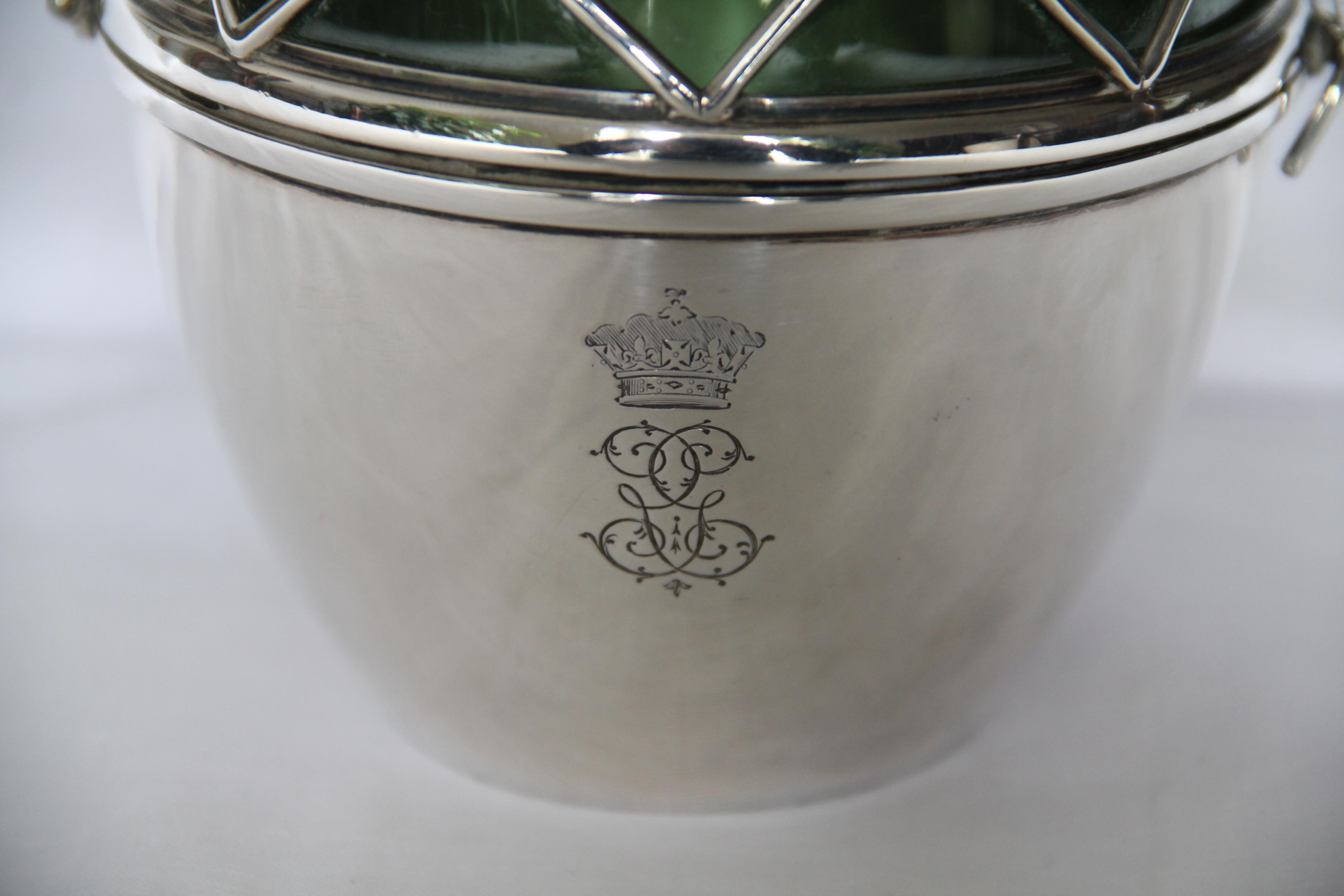 British 2 Silver Carafes by Aldwincle & Slater 1894 later given Royal Provenance c. 1901 For Sale