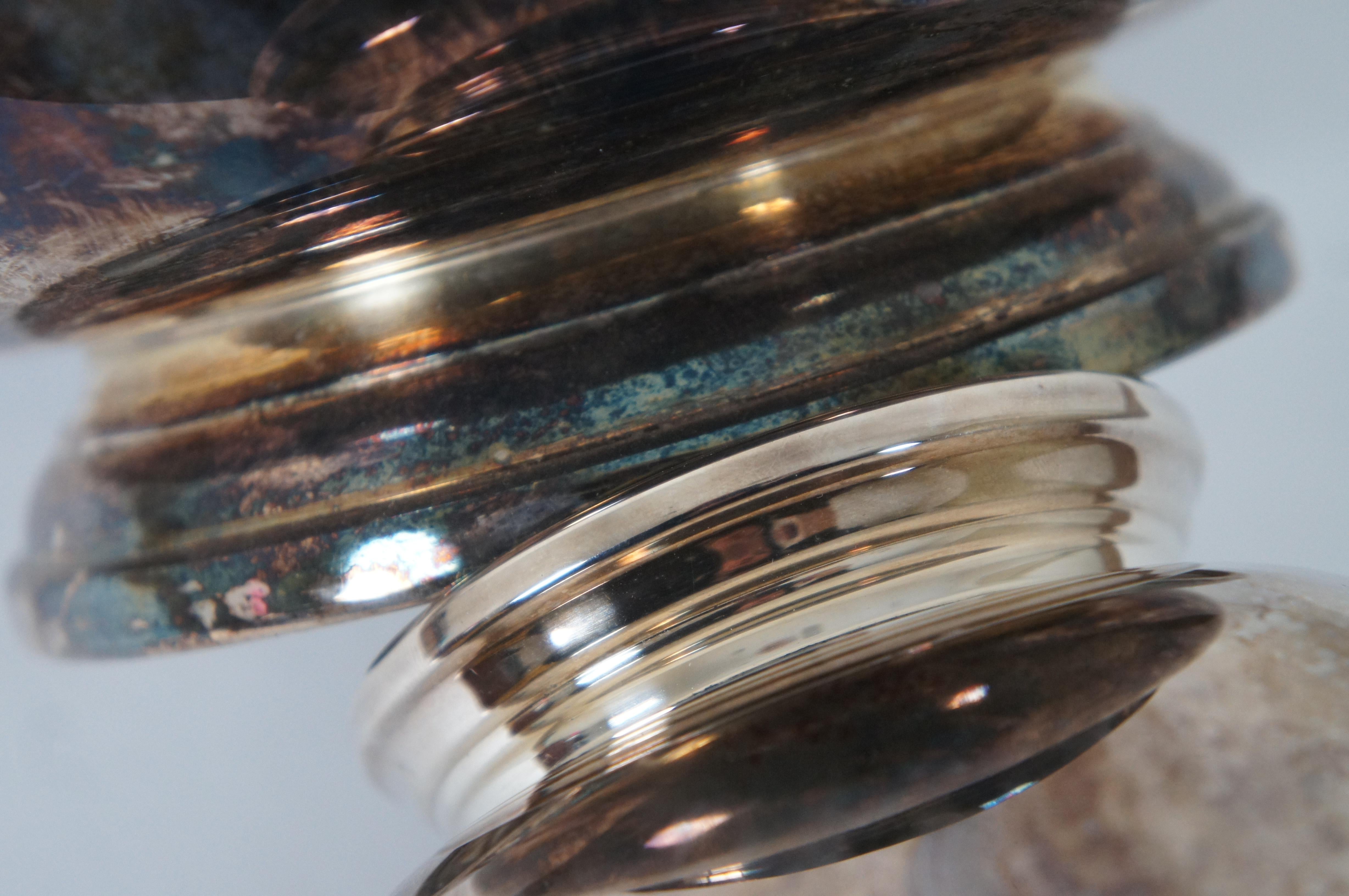 2 Silver Plate Serving Bowls Gorham Oneida Revere Engraved Trophy Hollowware  3