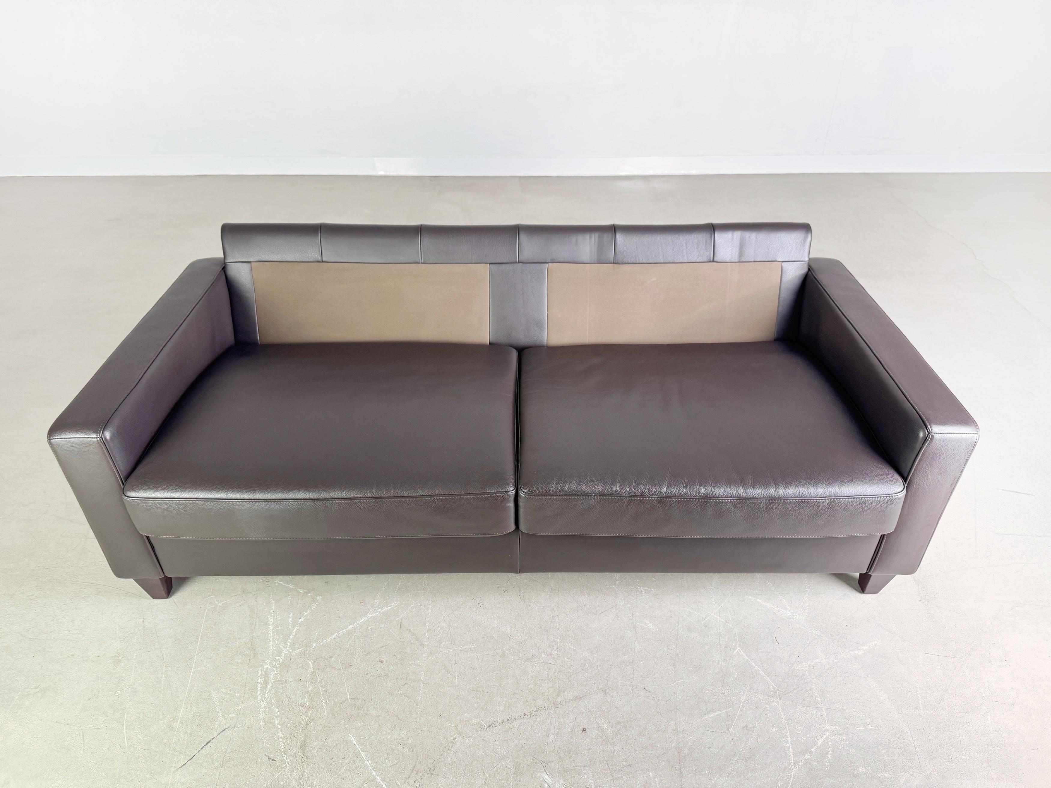 Moderno Divano Ewald Schillig 2-Sitzer Leder Couch Concept Plus Design in vendita