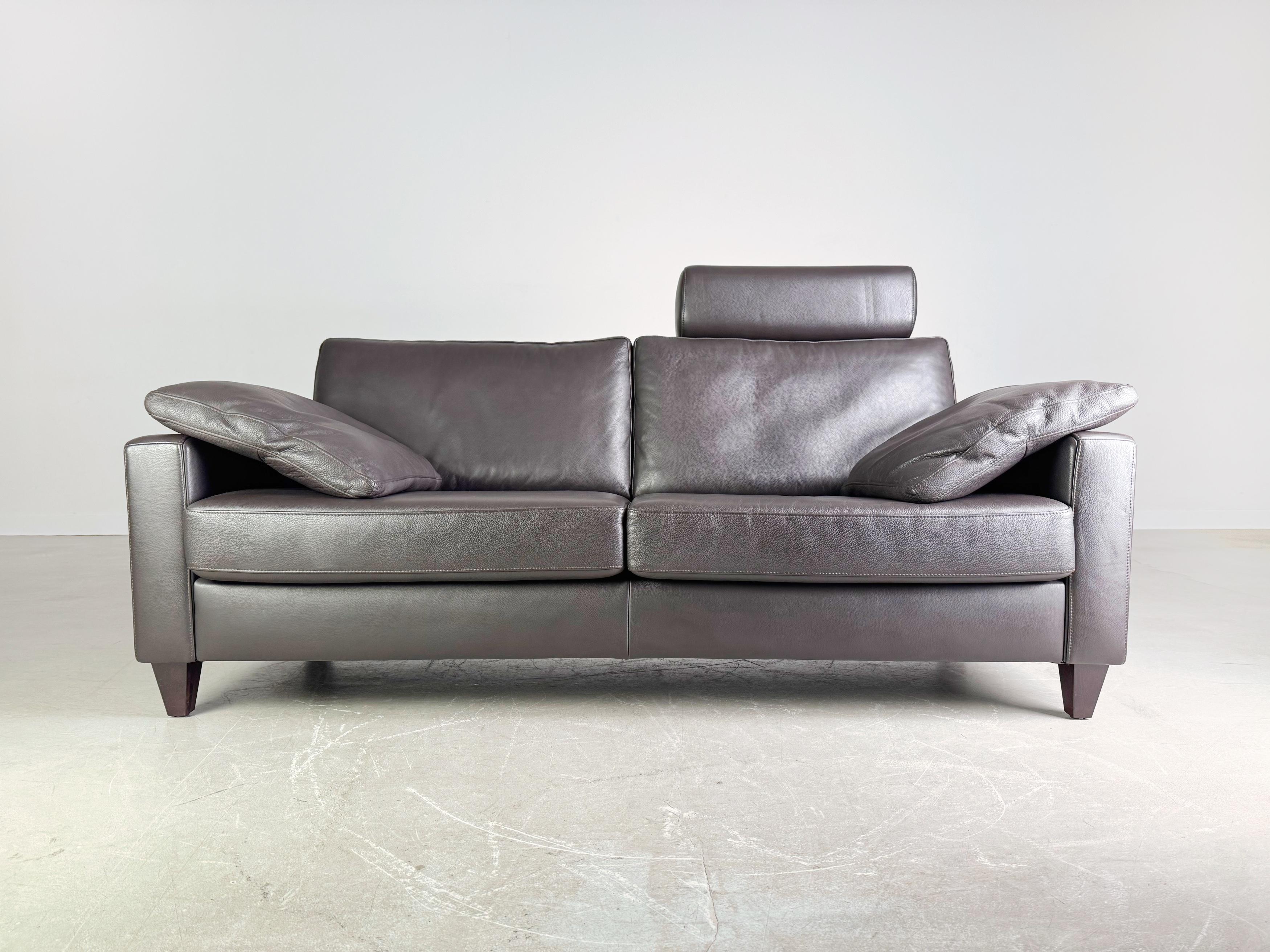 Divano Ewald Schillig 2-Sitzer Leder Couch Concept Plus Design in vendita 1
