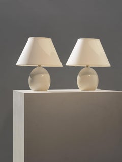 2 Small ART-DECO MODERNIST NEOCLASSICAL Craqueled Wood TABLE LAMPS, France 1960