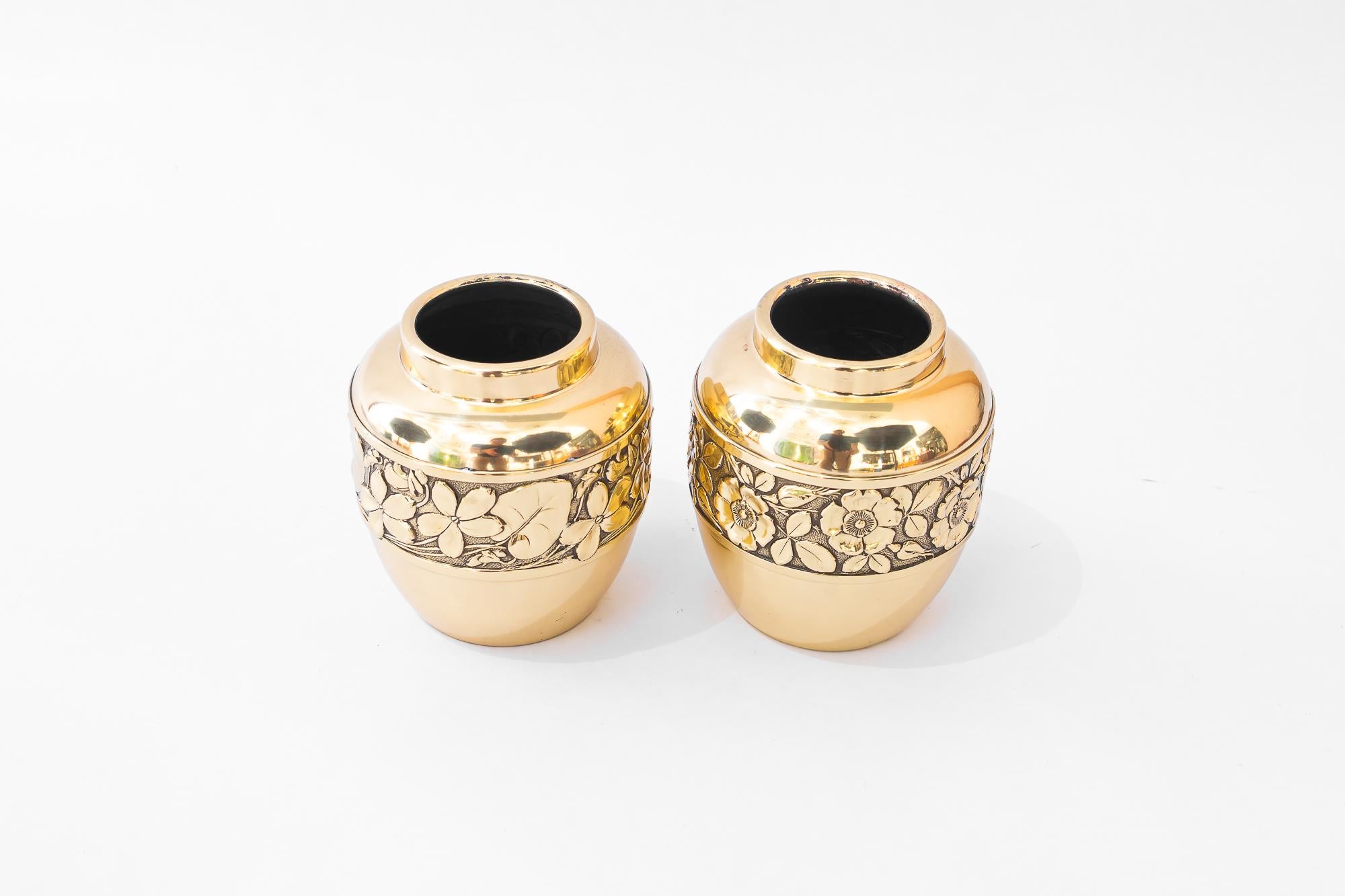 Jugendstil 2 small jugendstil cactus pots around 1908 For Sale